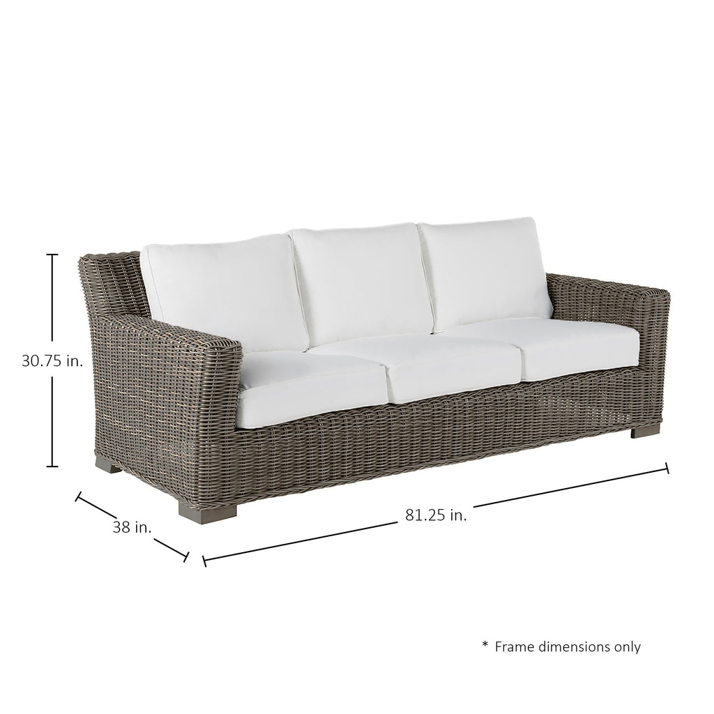 Rustic Resin Wicker Outdoor Sofa
