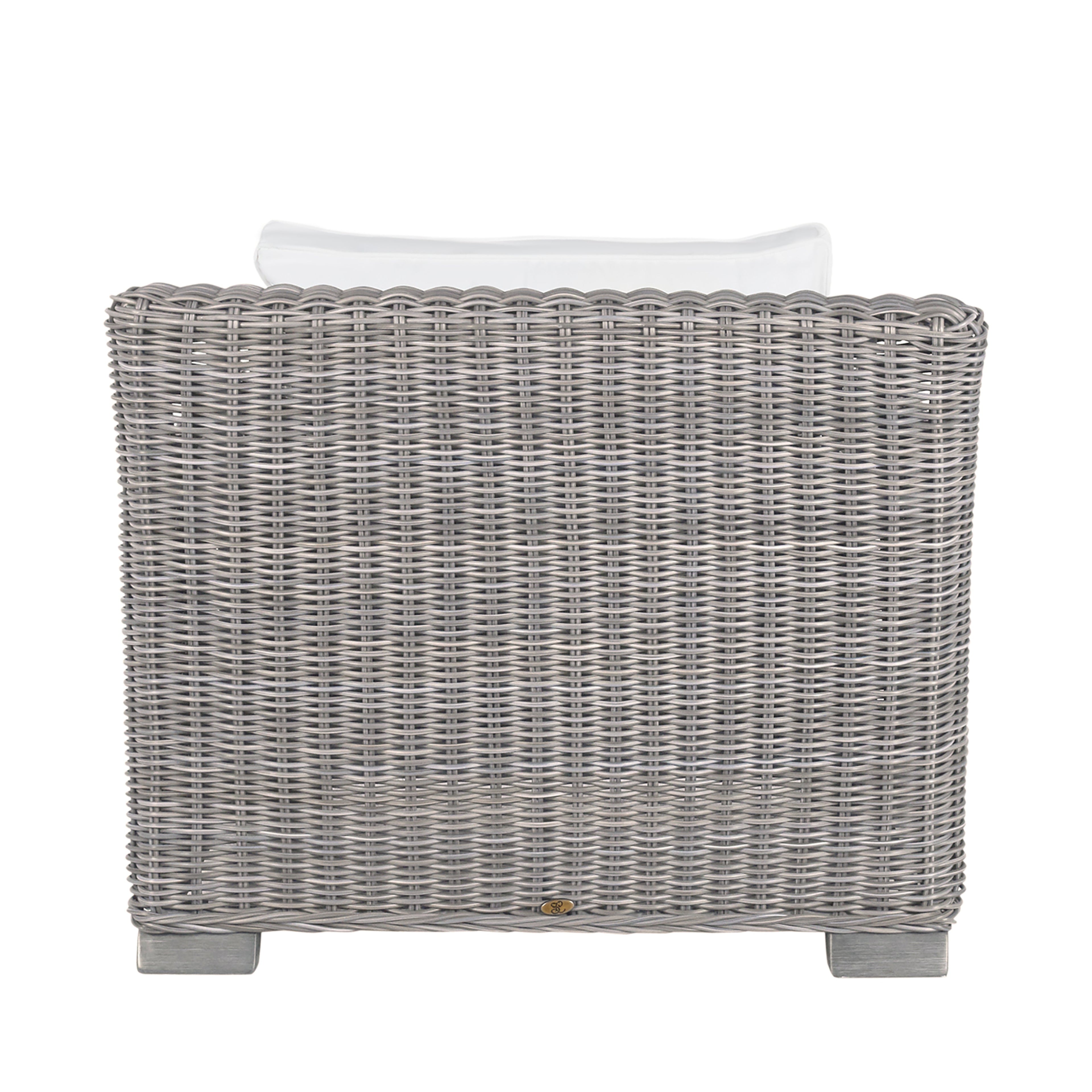 Rustic Woven Resin Wicker Outdoor Lounge Chair