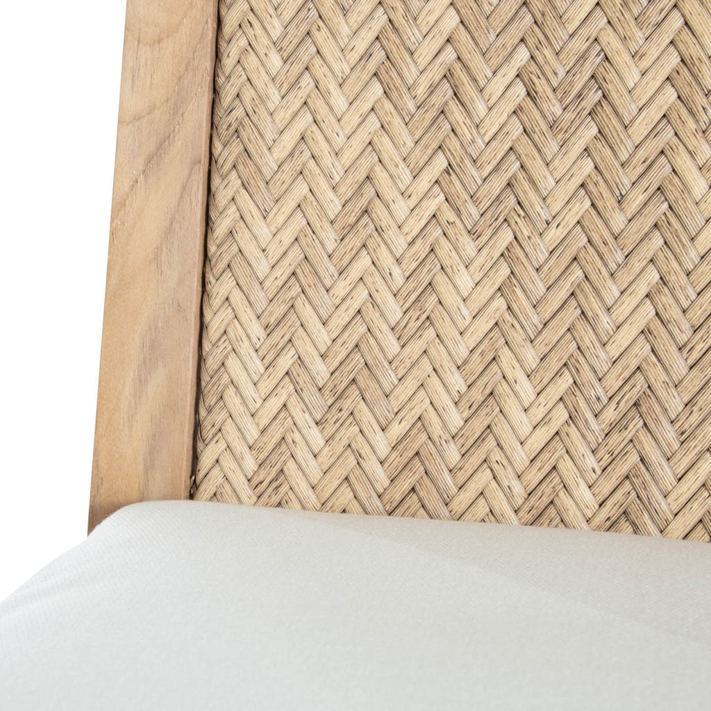Savannah Resin Wicker Outdoor Teak Side Chair