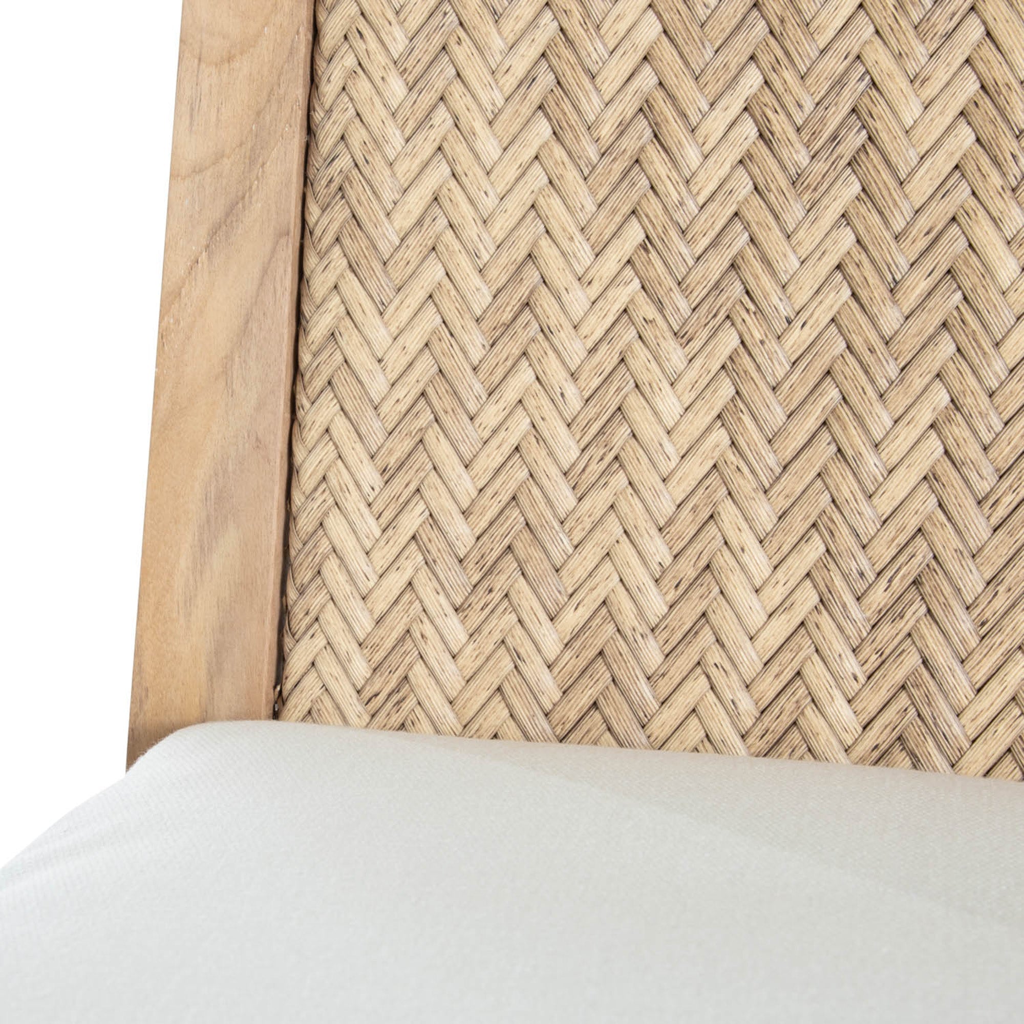 Savannah Resin Wicker Outdoor Teak Side Chair