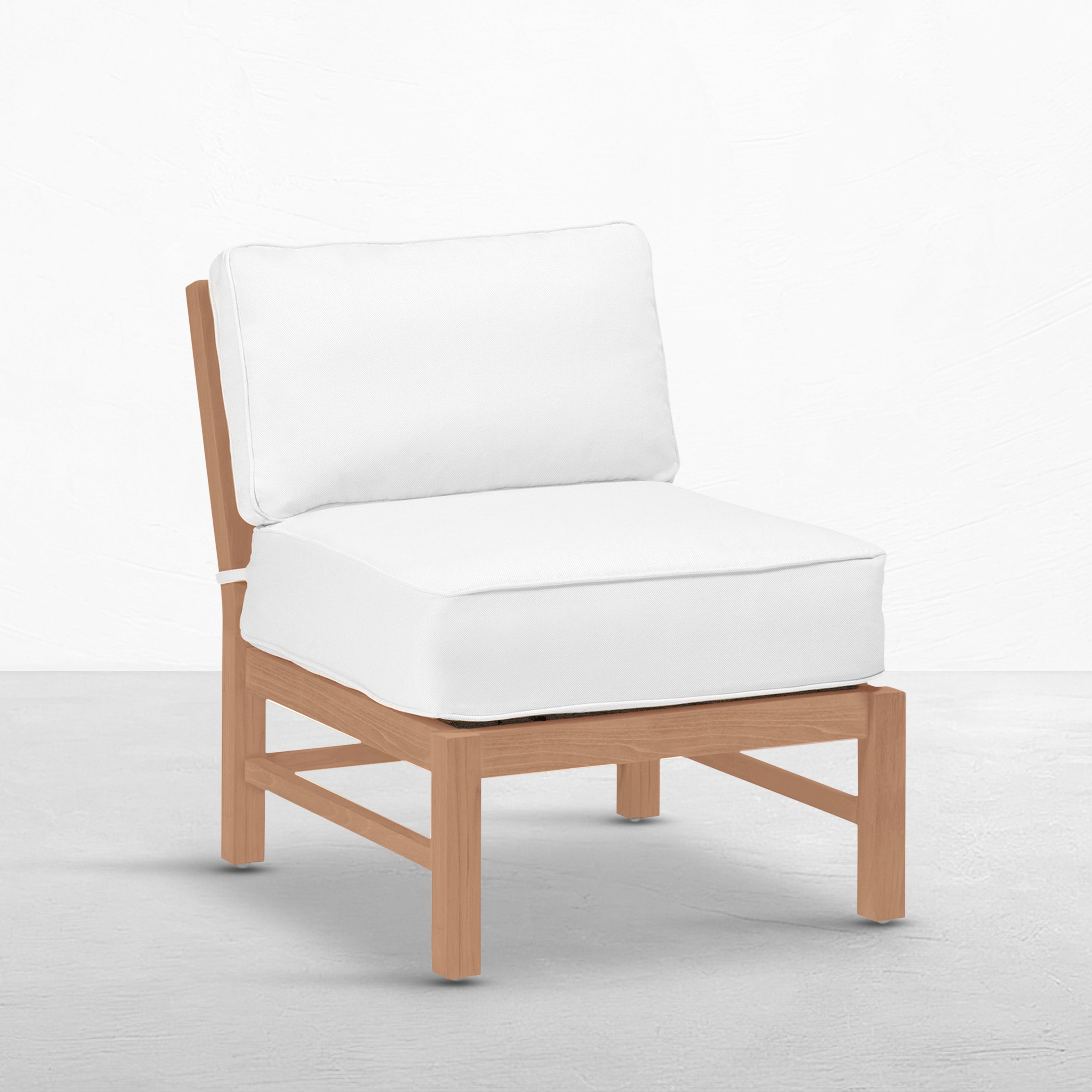 Club Teak Outdoor Sectional Slipper Chair