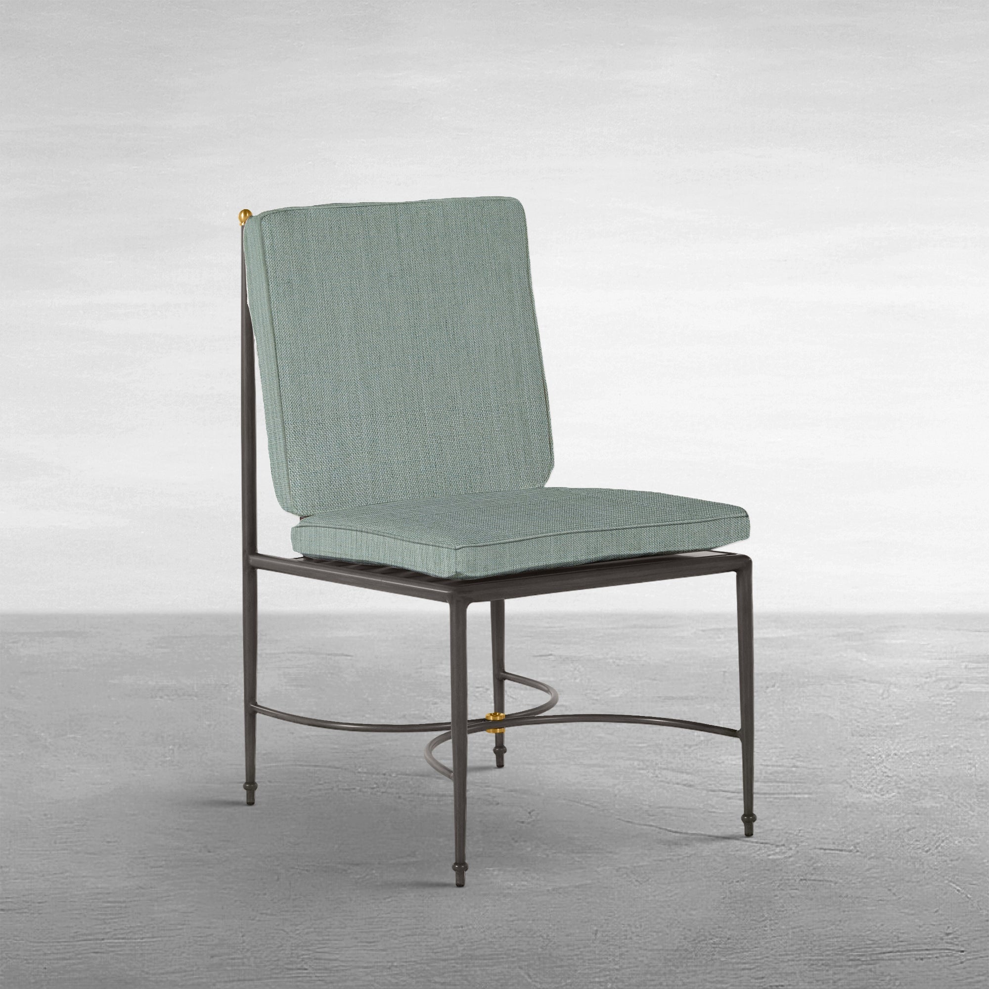 QS Roma Side Chair, Slate Gray-Cast Mist