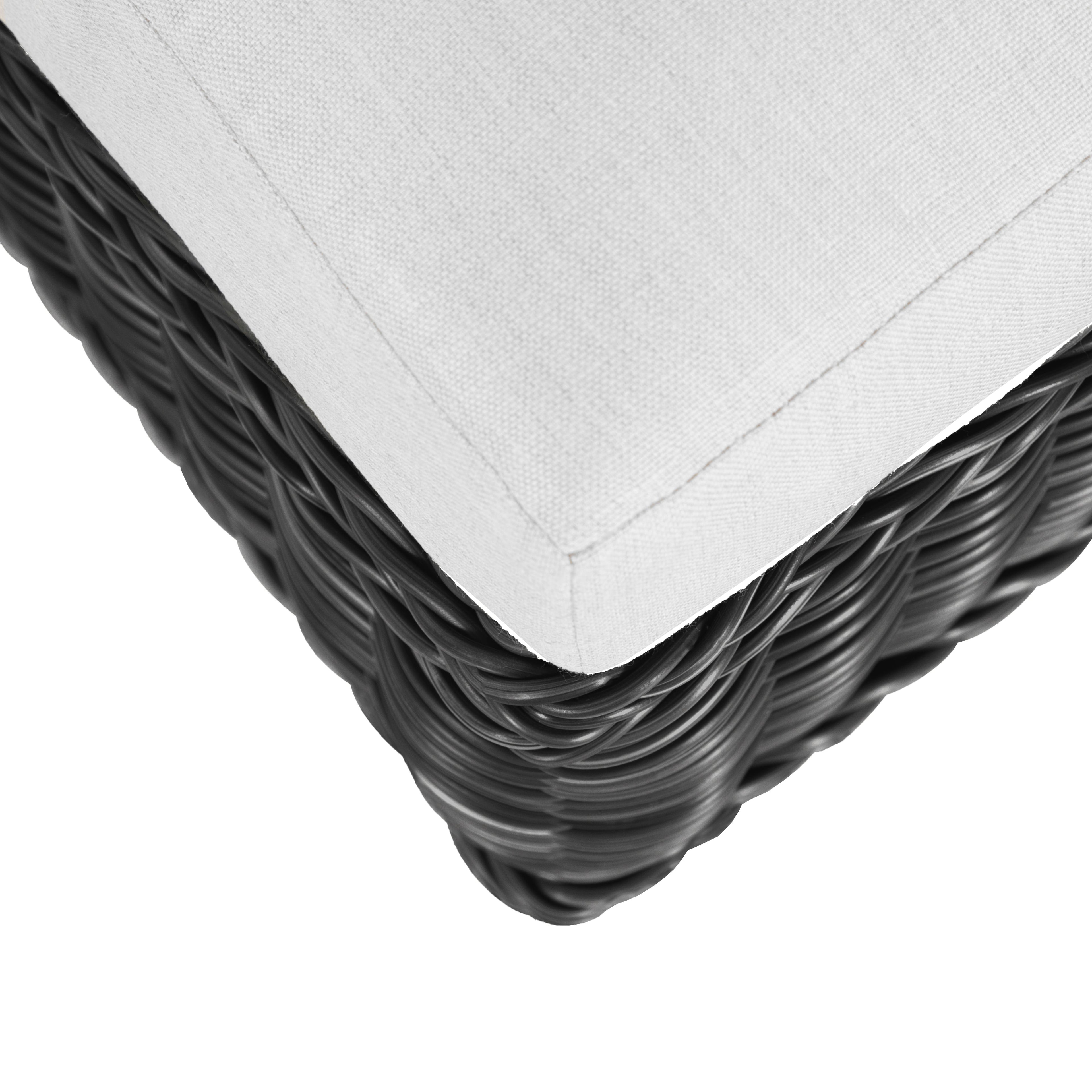 Rustic N-Dura Resin Wicker Outdoor Woven Ottoman
