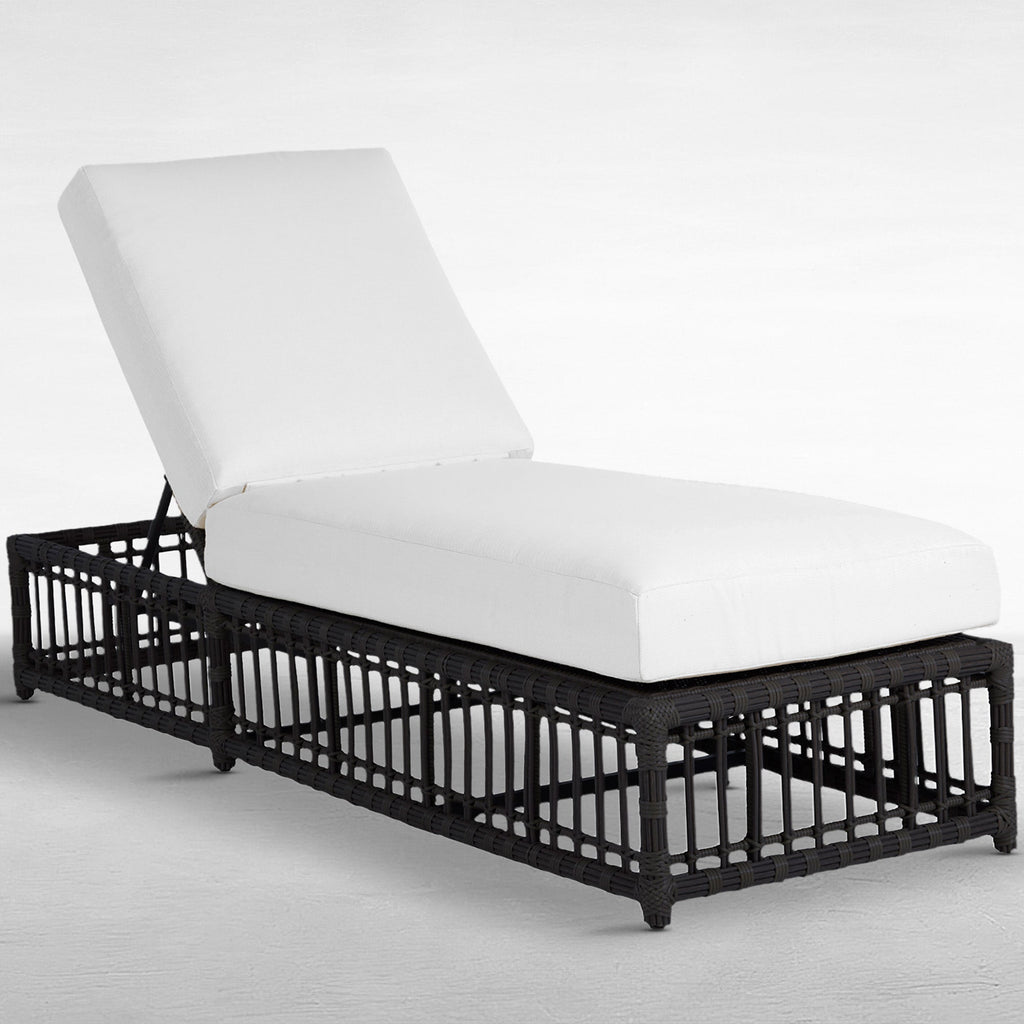 Newport Wicker Outdoor Armless Chaise Lounge