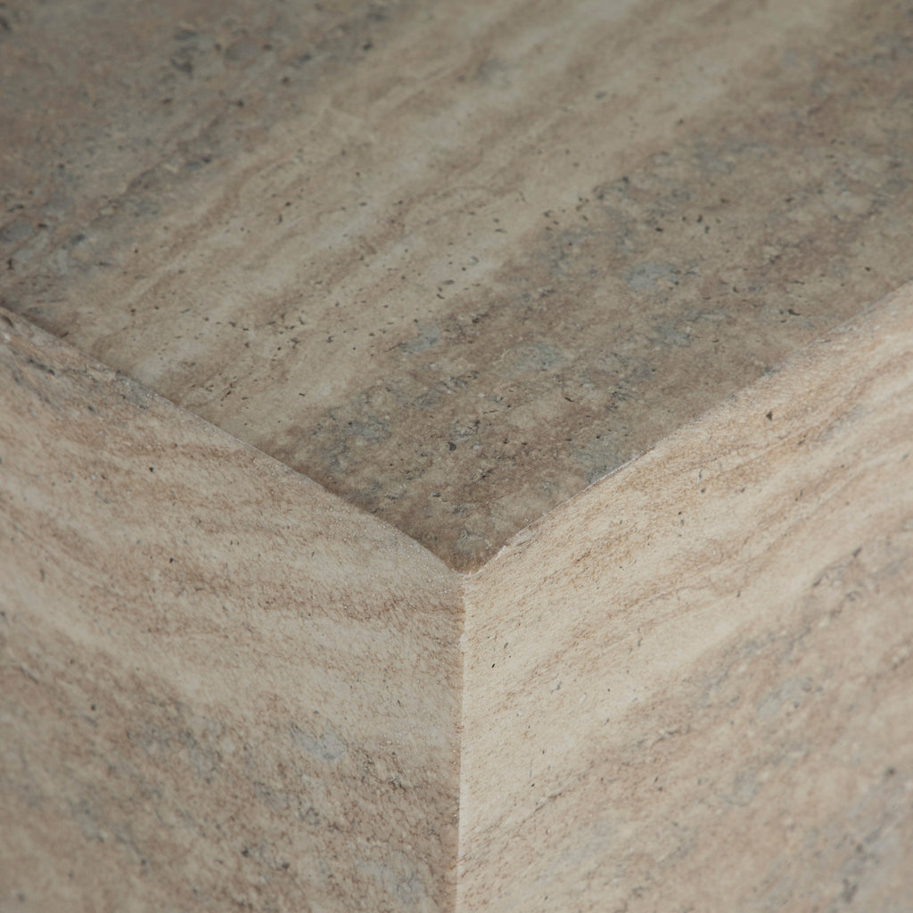 Ridge Cast Stone Side Table