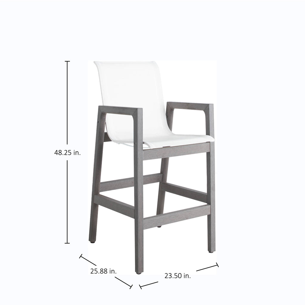 Seashore N-Dura Wood Outdoor Bar Stool