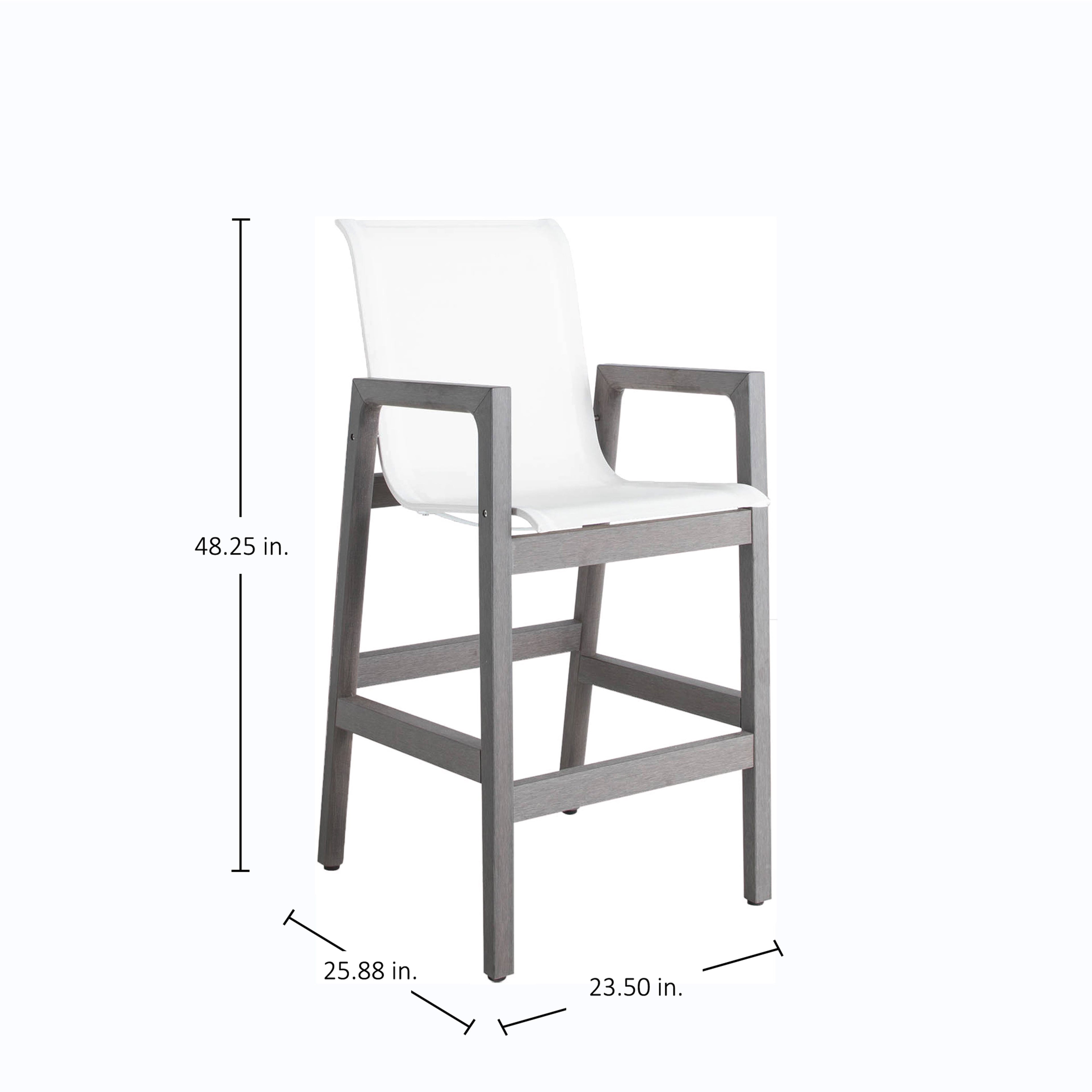 Seashore N-Dura Wood Outdoor Bar Stool