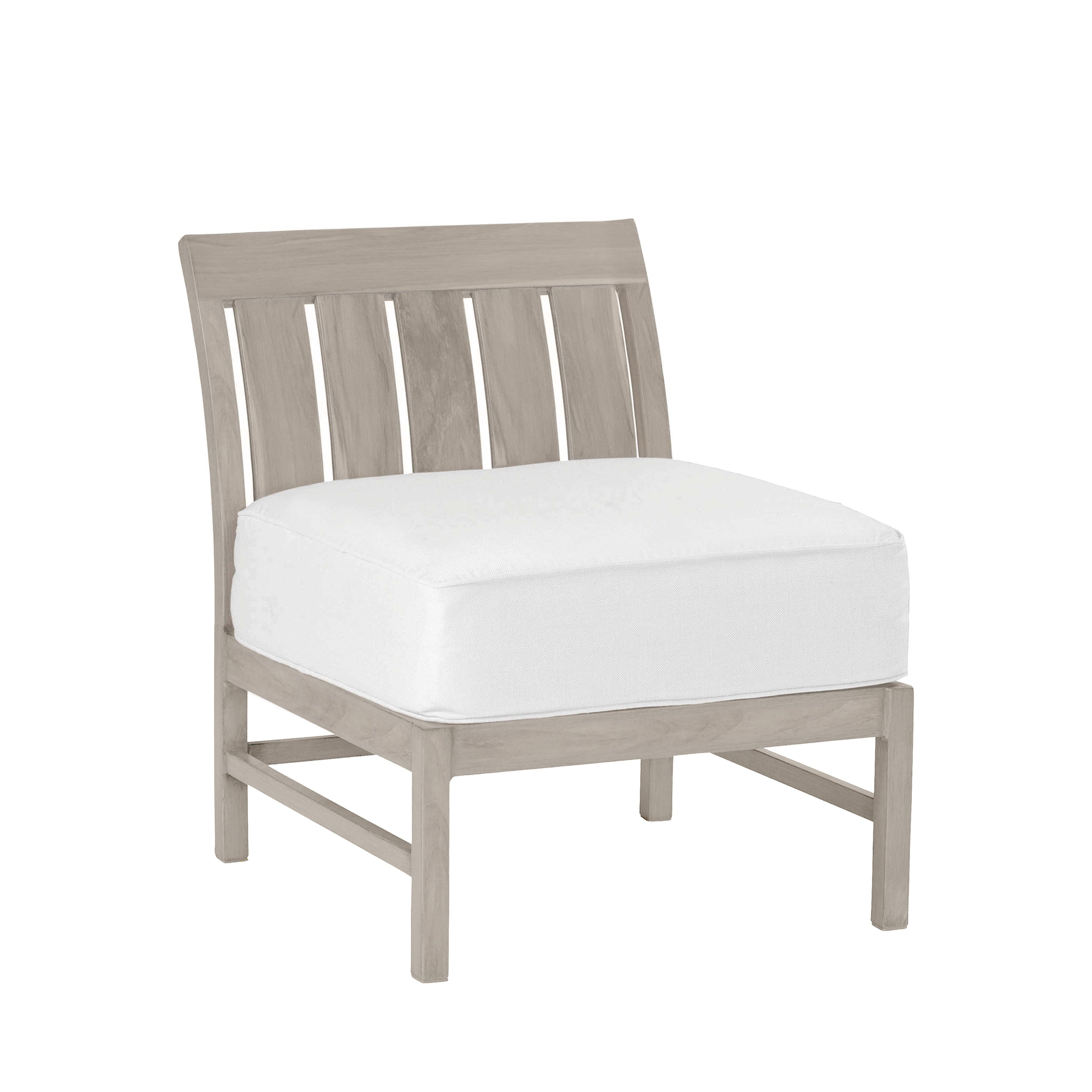 Club Teak Outdoor Sectional Slipper Chair