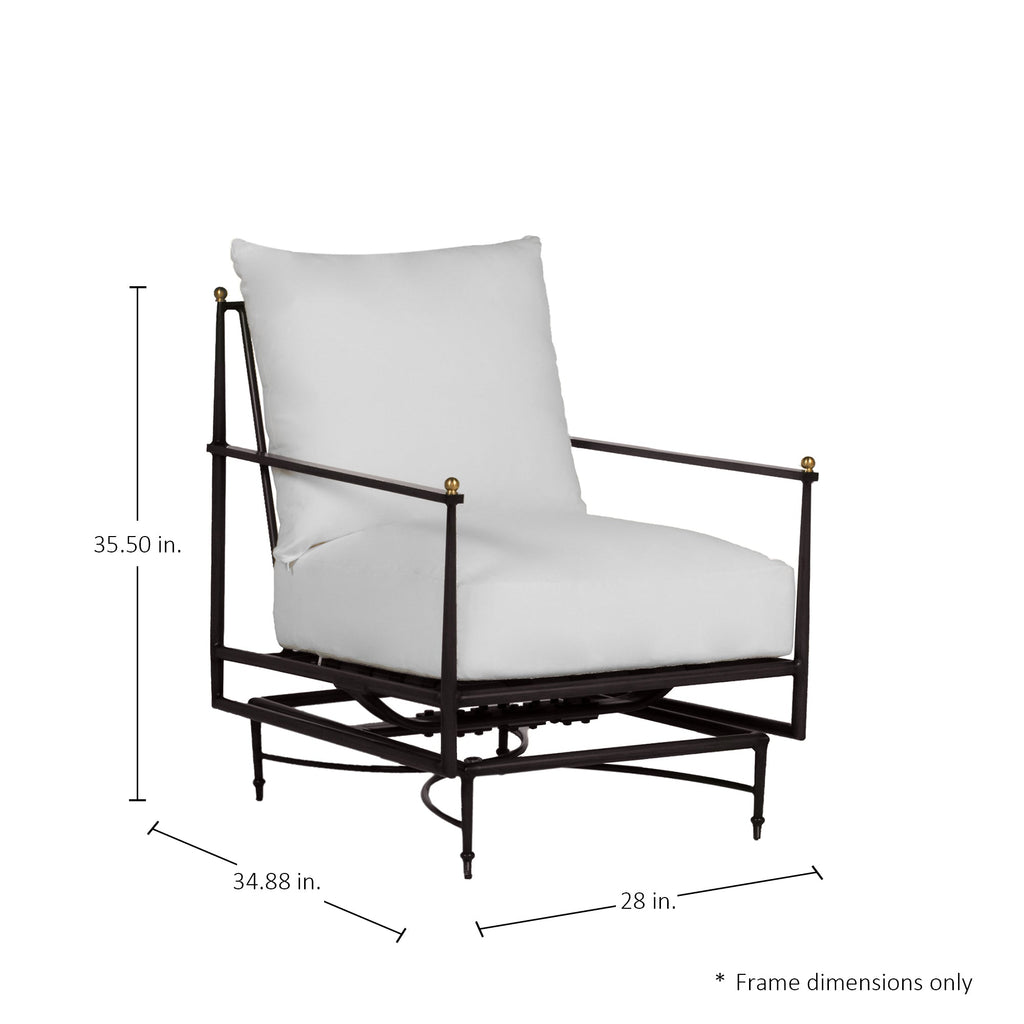 Roma Aluminum Outdoor Spring Lounge Chair