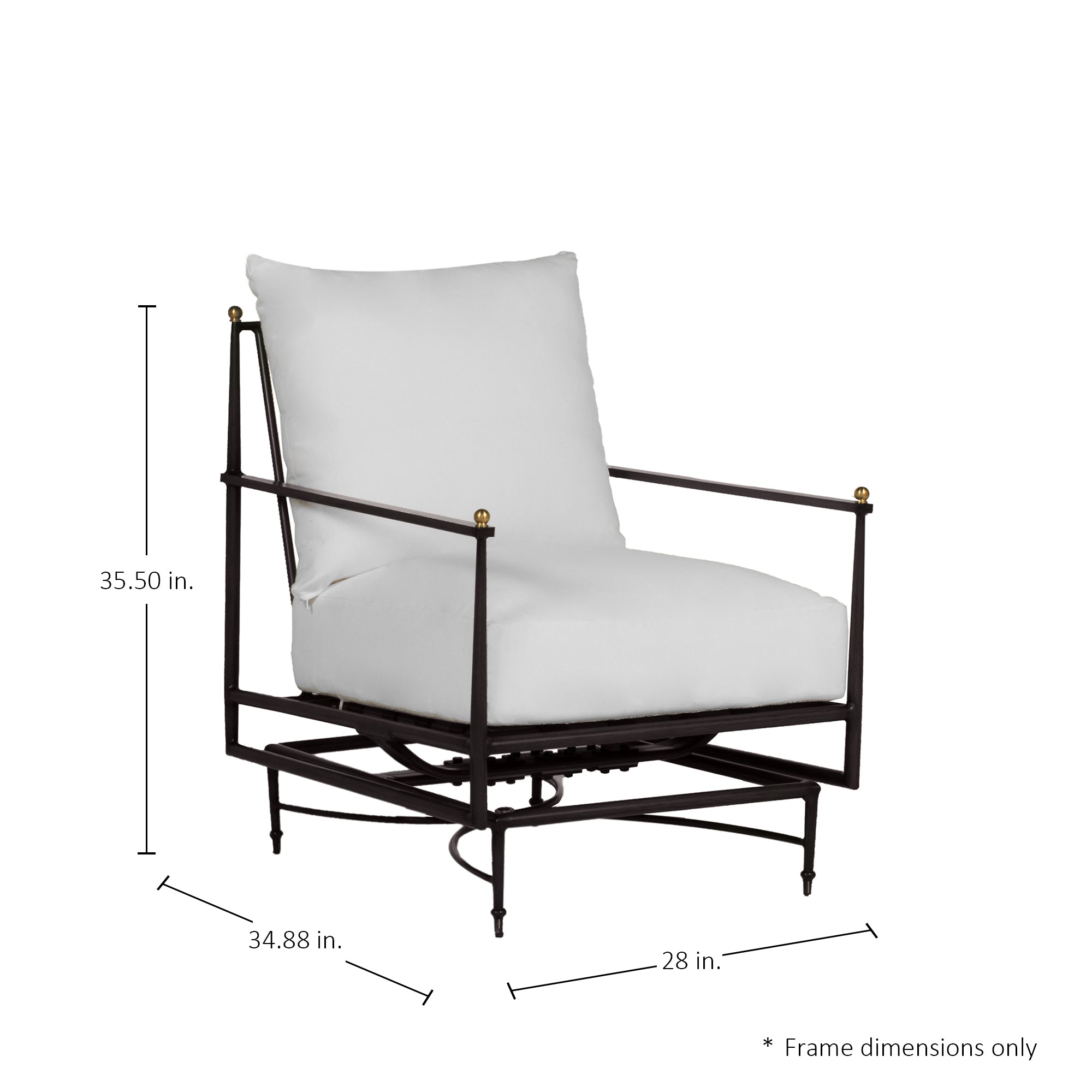 Roma Aluminum Outdoor Spring Lounge Chair