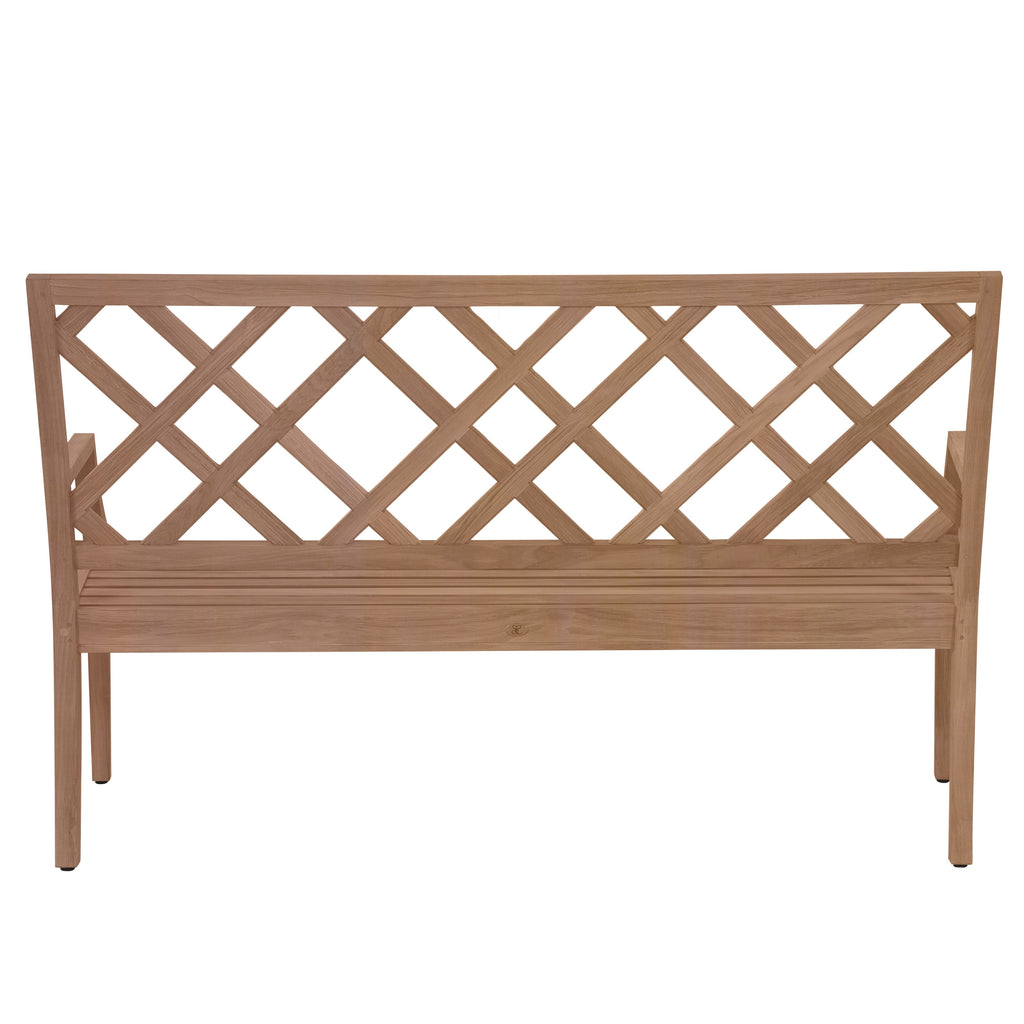 Haley Teak Outdoor Latticework Bench