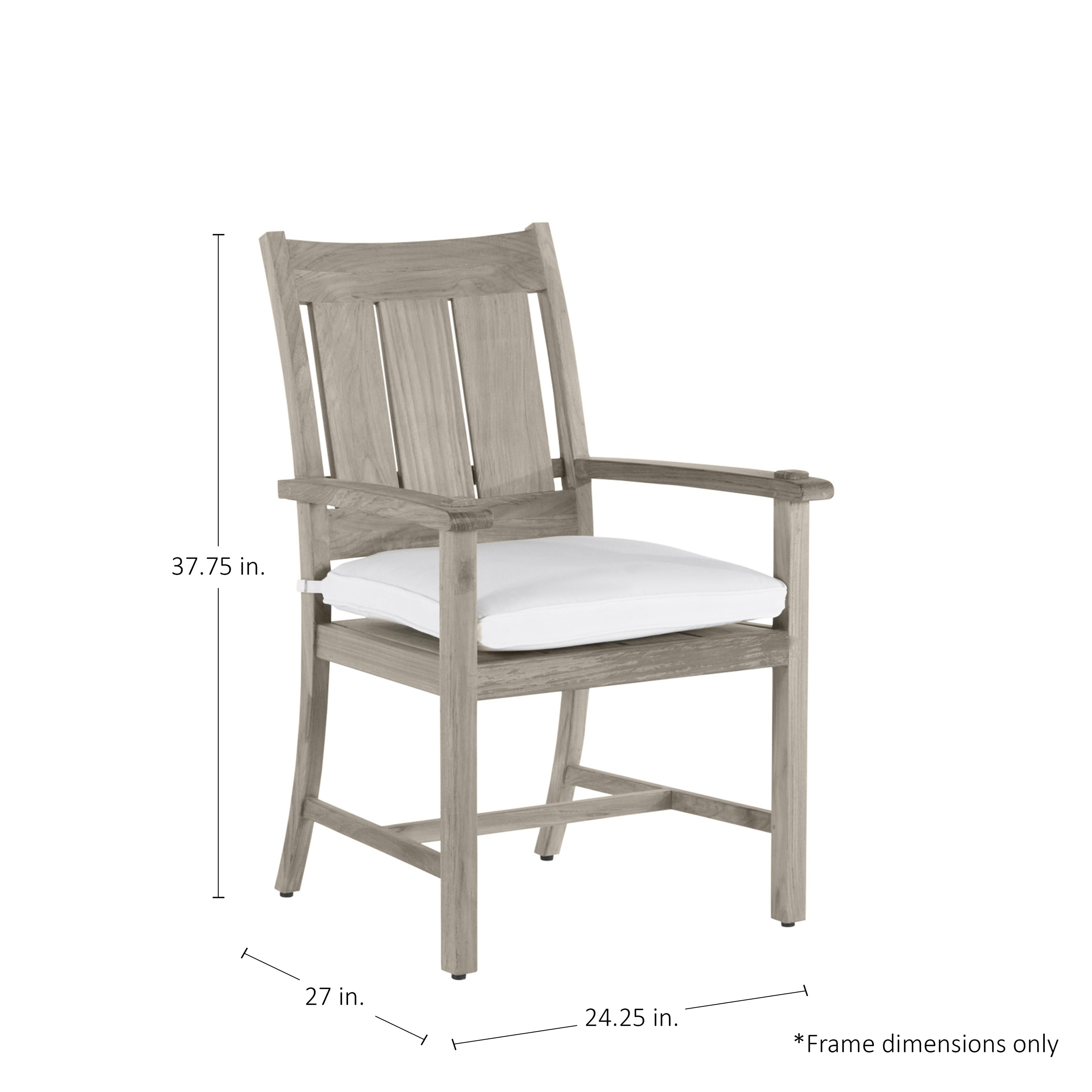 Croquet Teak Outdoor Arm Chair