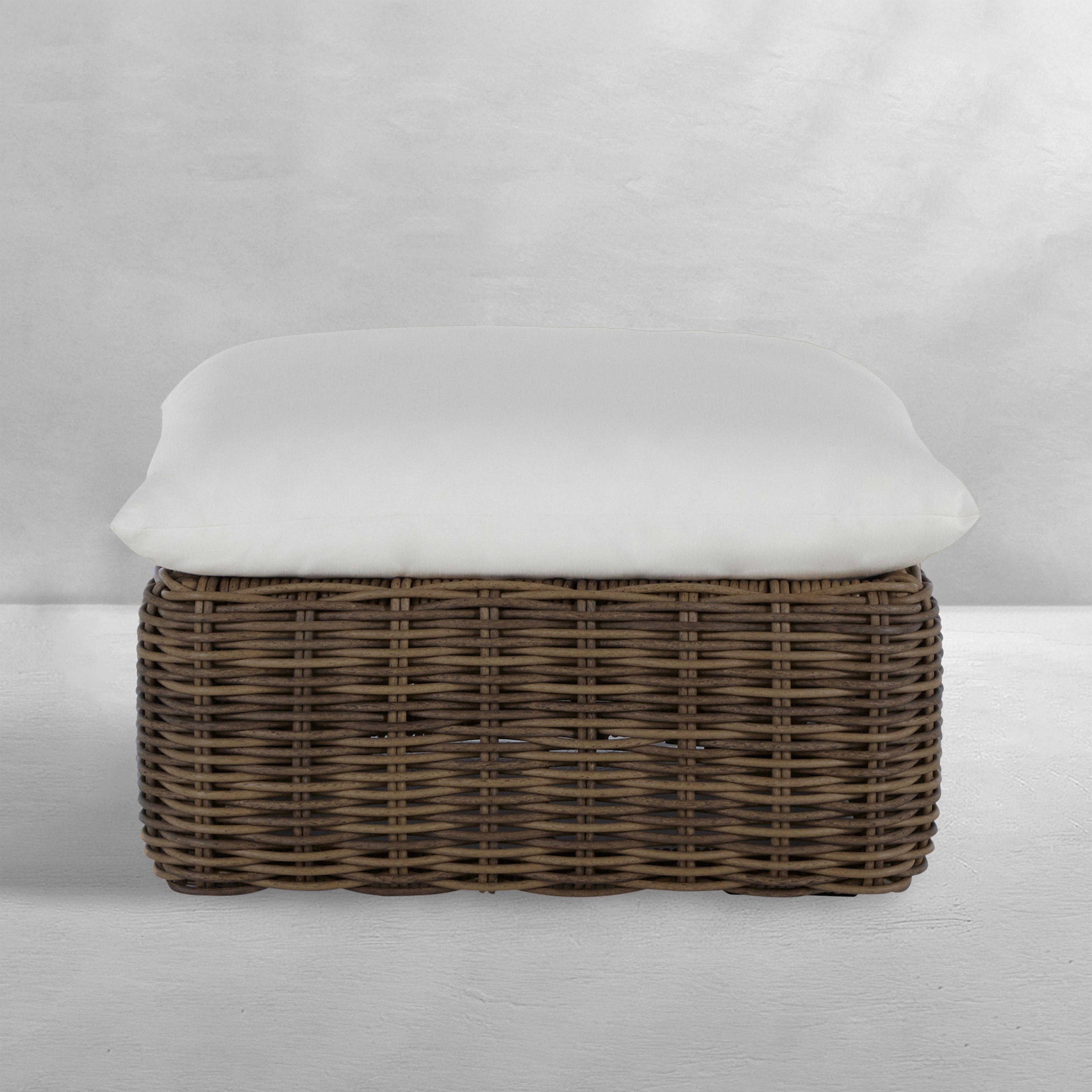 Montecito N-Dura Resin Outdoor Woven Ottoman