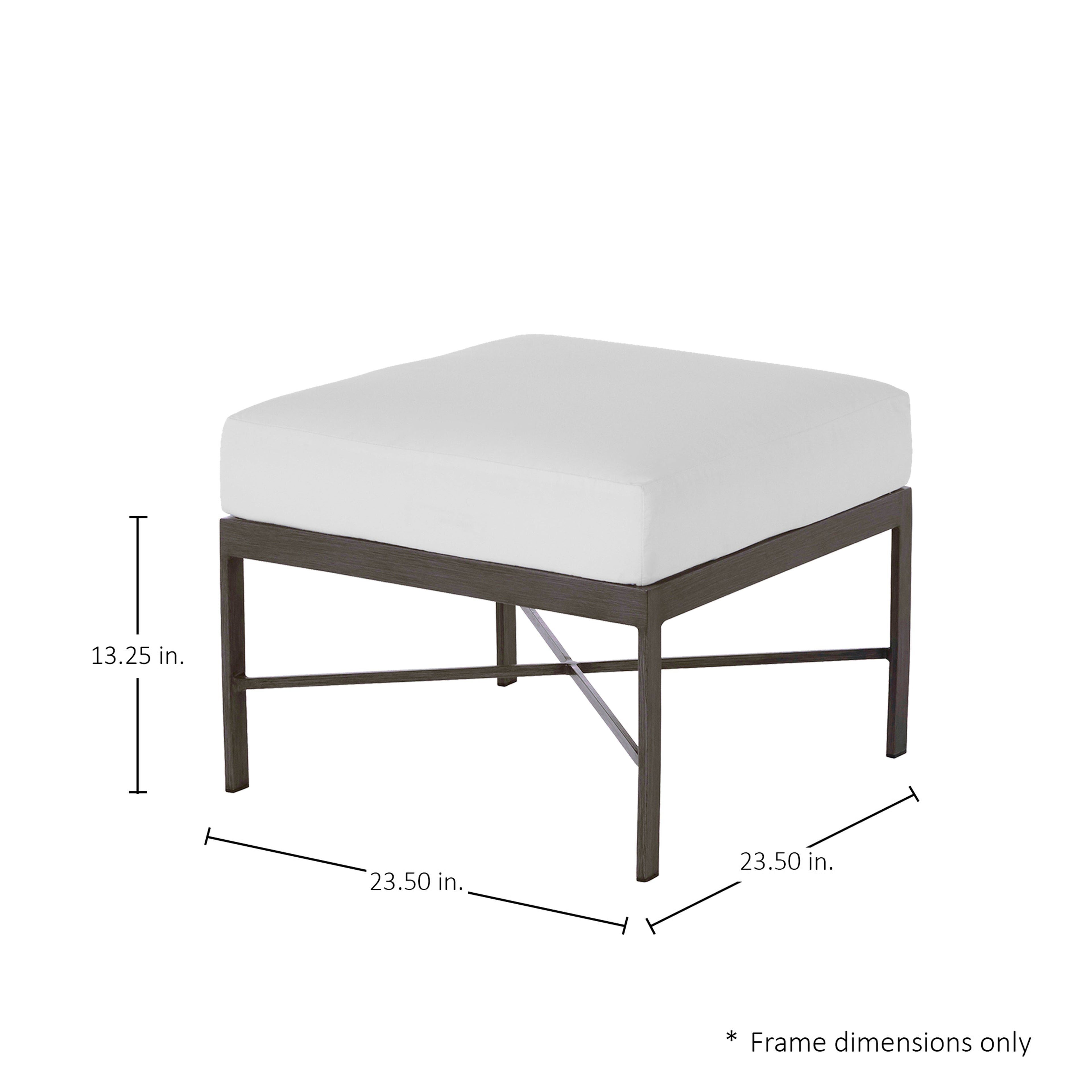 Monaco Aluminum Outdoor Ottoman