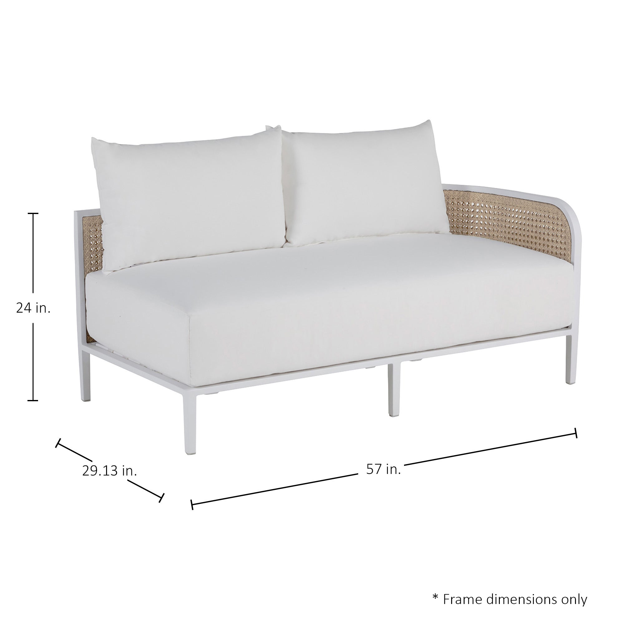 Havana Resin Wicker Outdoor Right Arm Facing Sofa