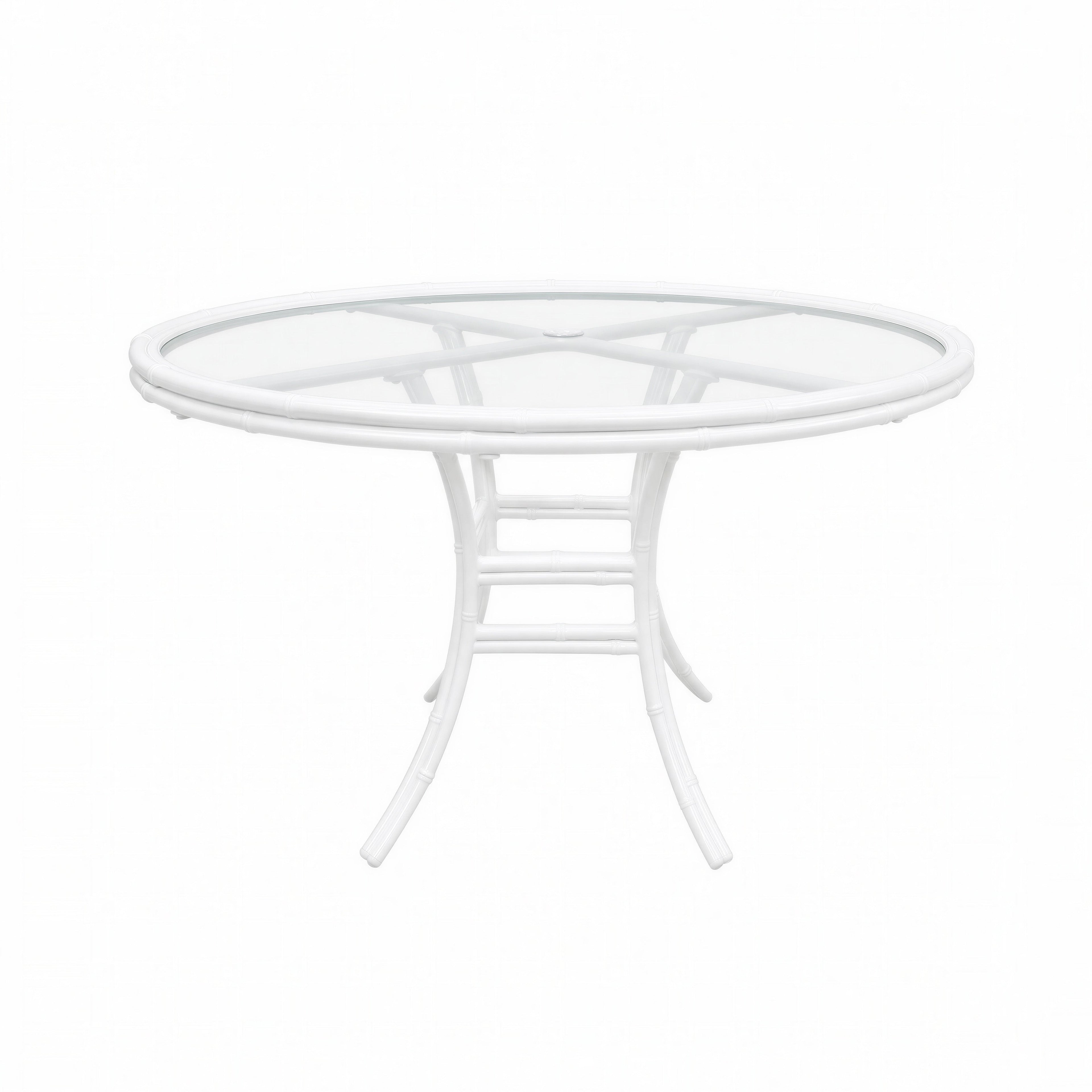 Palm Court Round Dining Table W/Glass