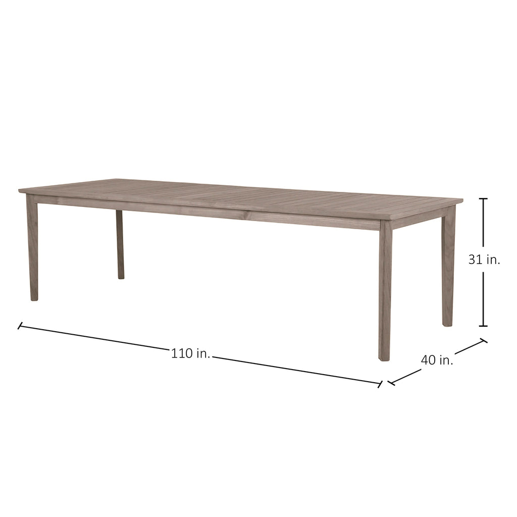 Woodlawn Rectangle Outdoor Slatted Dining Table