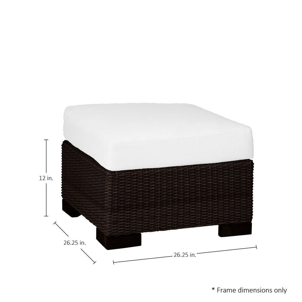 Club N-Dura Resin Wicker Outdoor Woven Ottoman