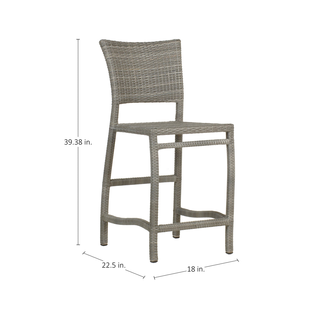 Skye Woven Resin Wicker Outdoor Counter Stool
