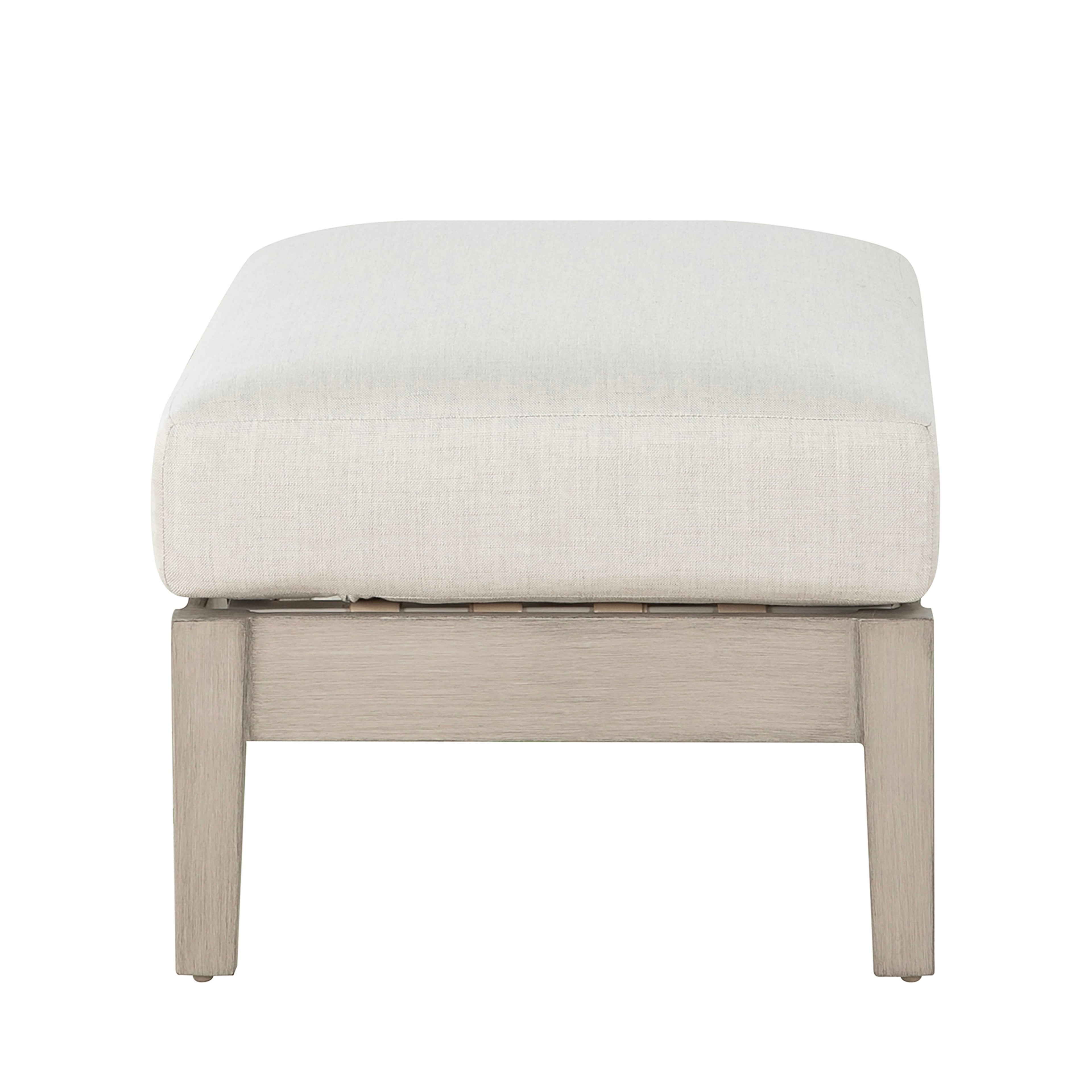Kennebunkport Aluminum Outdoor Woven Ottoman