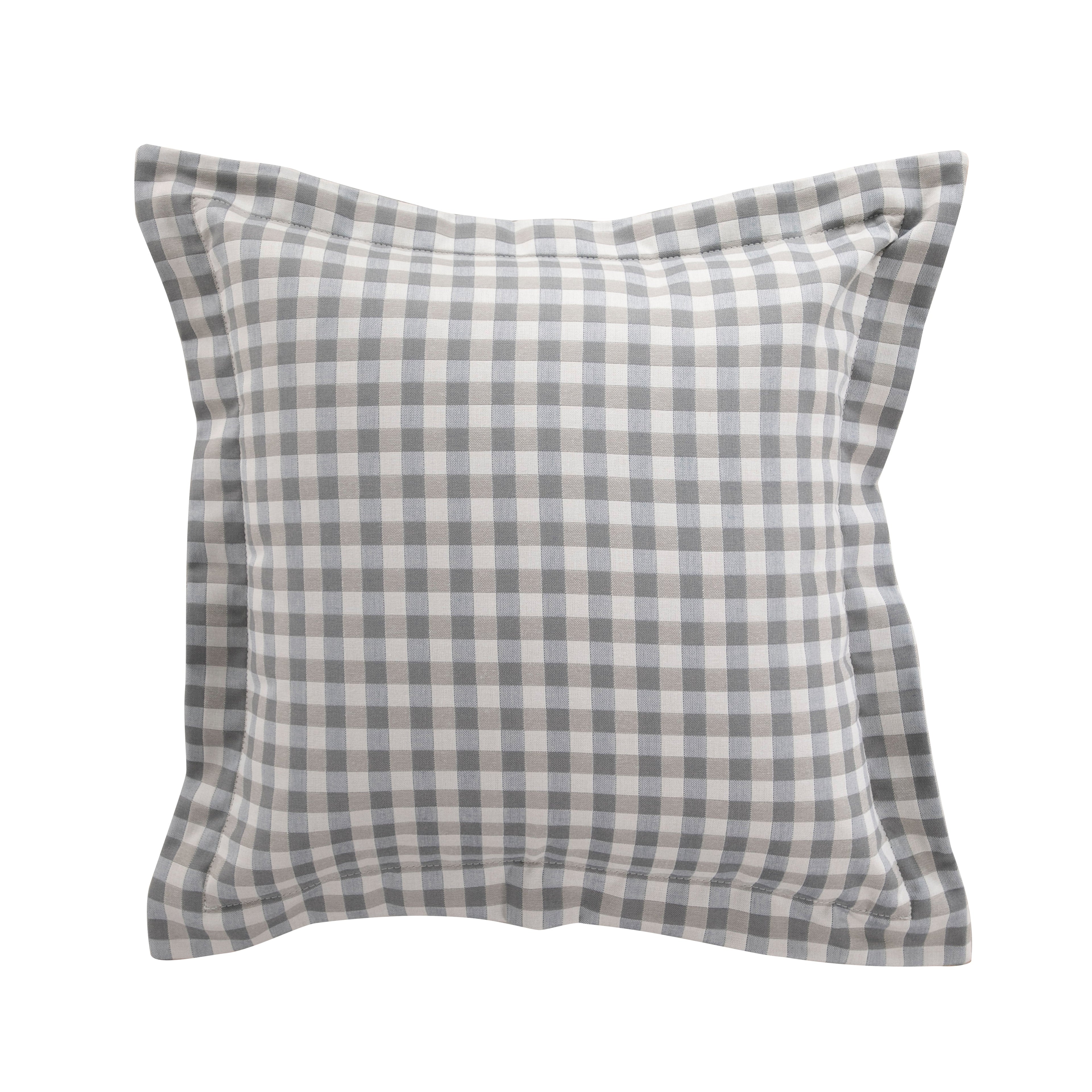 Check Plaid Outdoor Throw Pillow