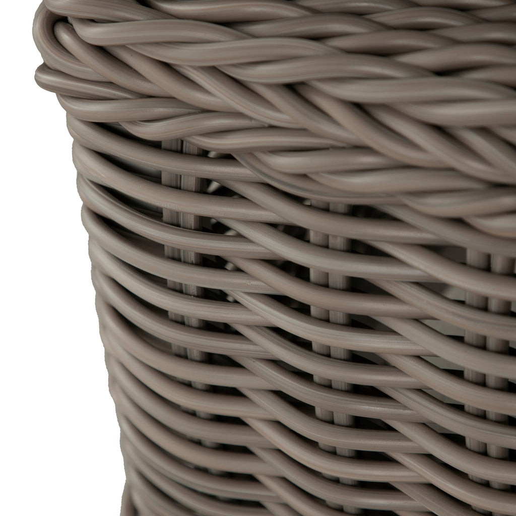 Rustic N-Dura Resin Wicker Outdoor Woven Ottoman