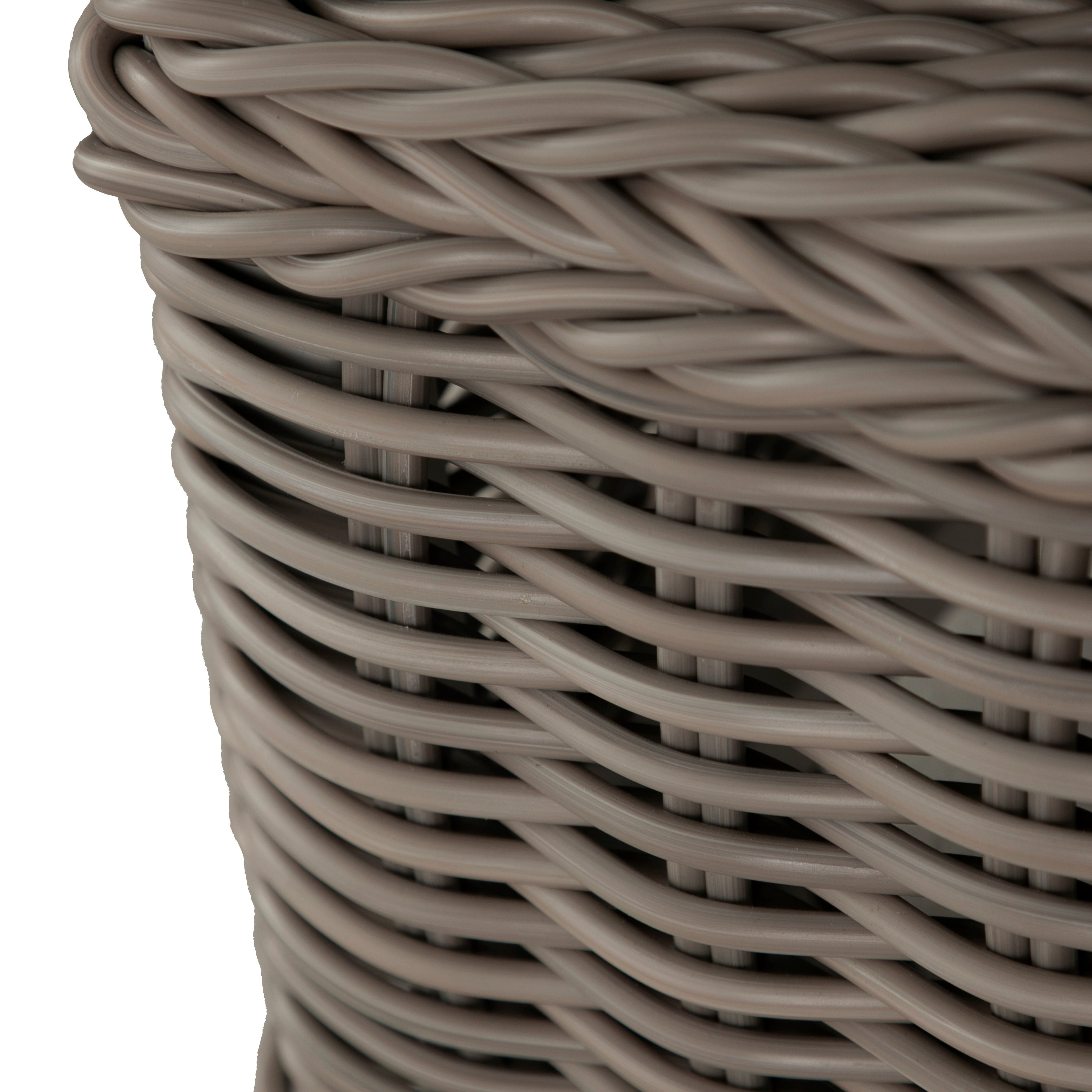Rustic N-Dura Resin Wicker Outdoor Woven Ottoman