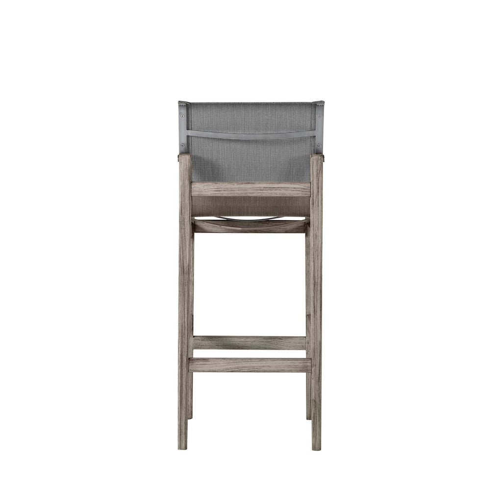 Coast Teak Sling Outdoor Bar Stool
