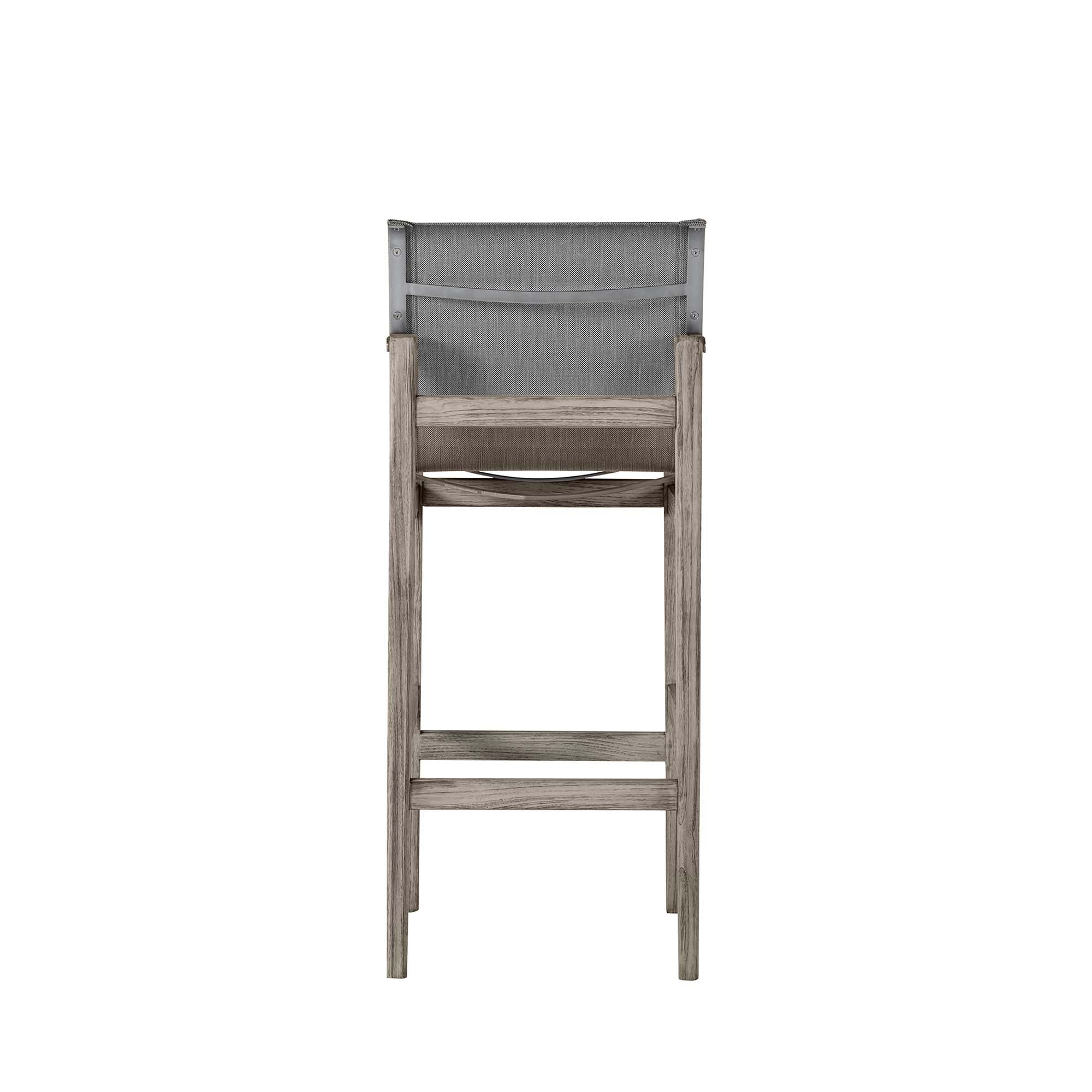 Coast Teak Sling Outdoor Bar Stool