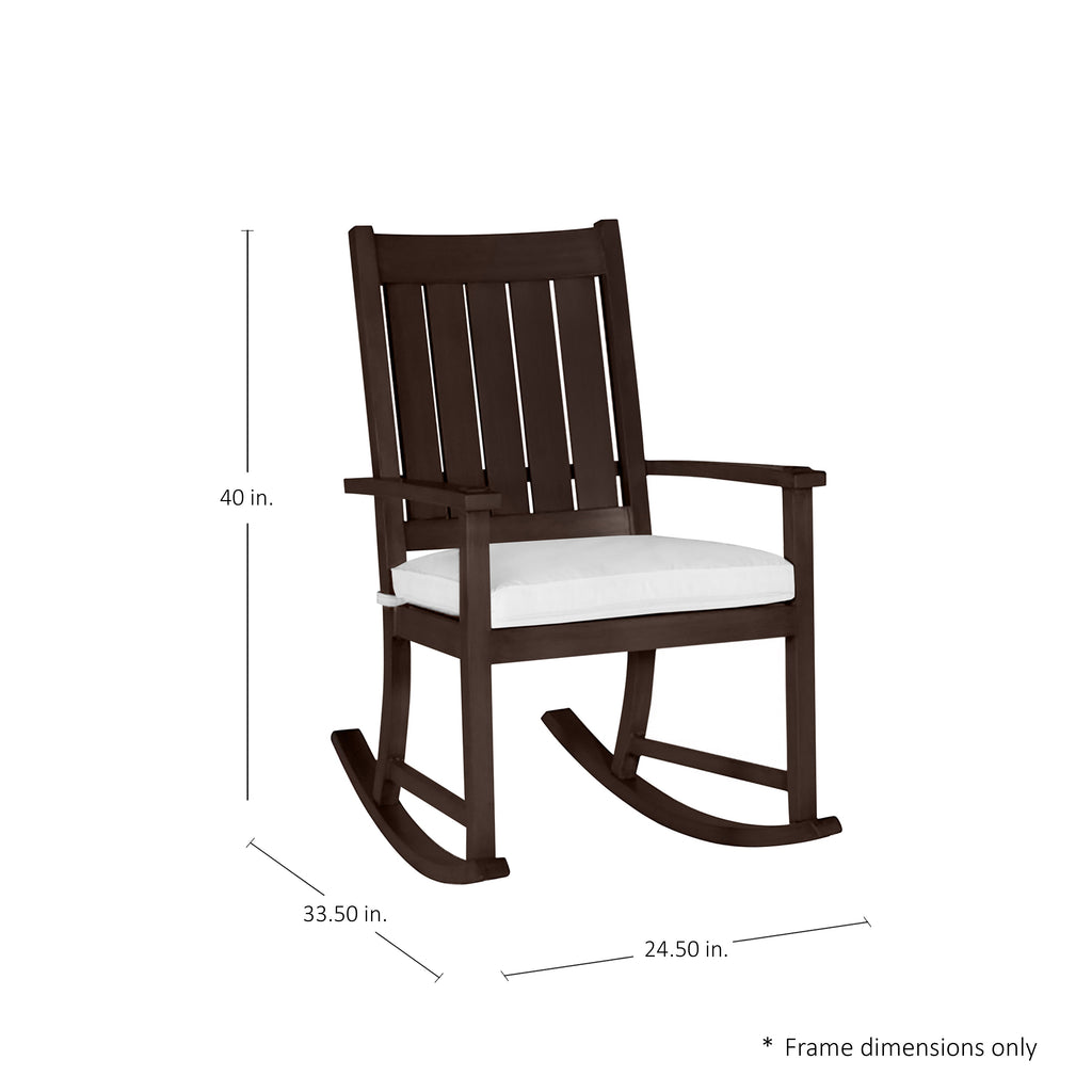 Club Aluminum Outdoor Slatted Rocker Chair