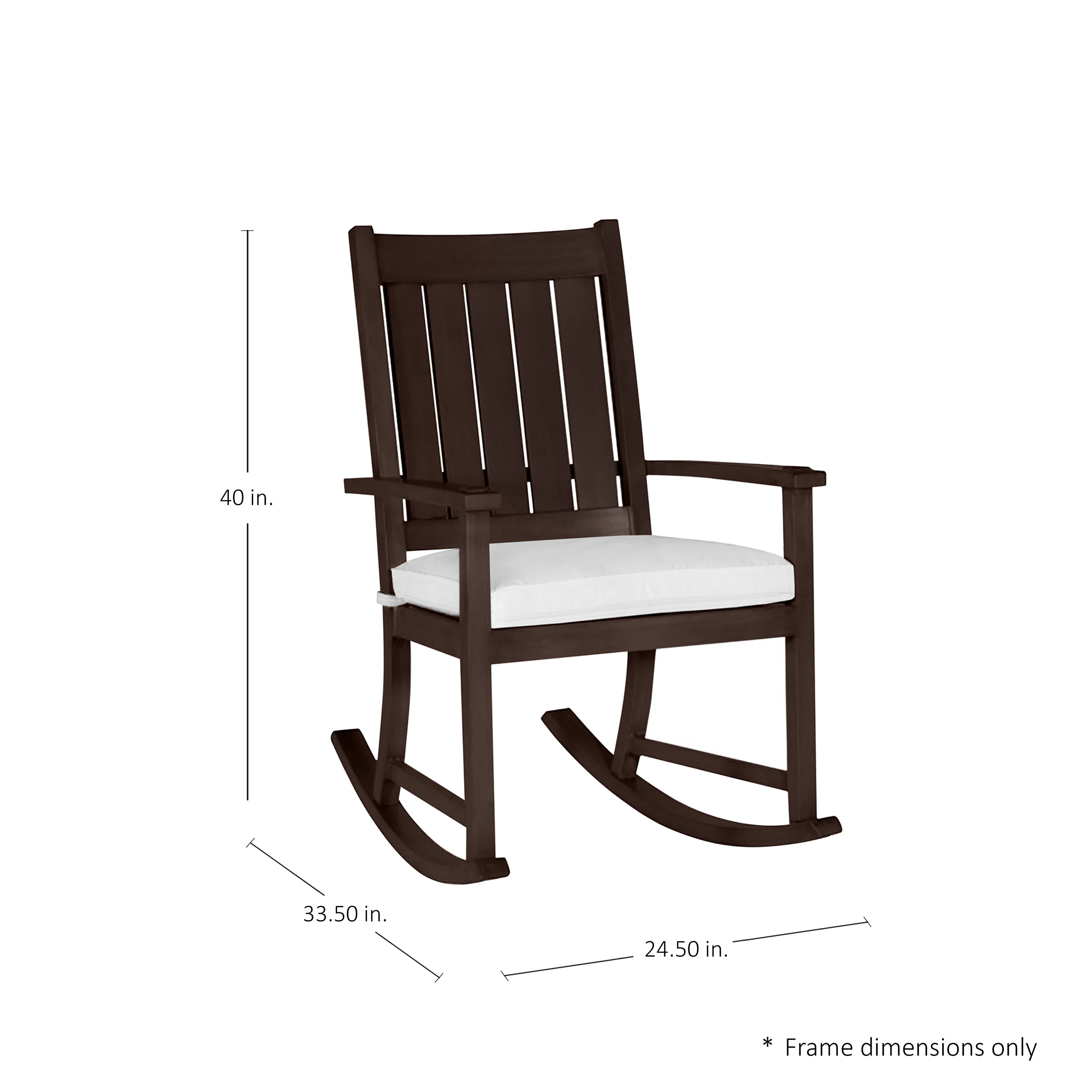 Club Aluminum Outdoor Slatted Rocker Chair
