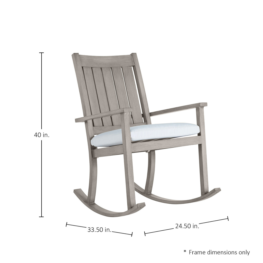 Club Aluminum Outdoor Slatted Rocker Chair