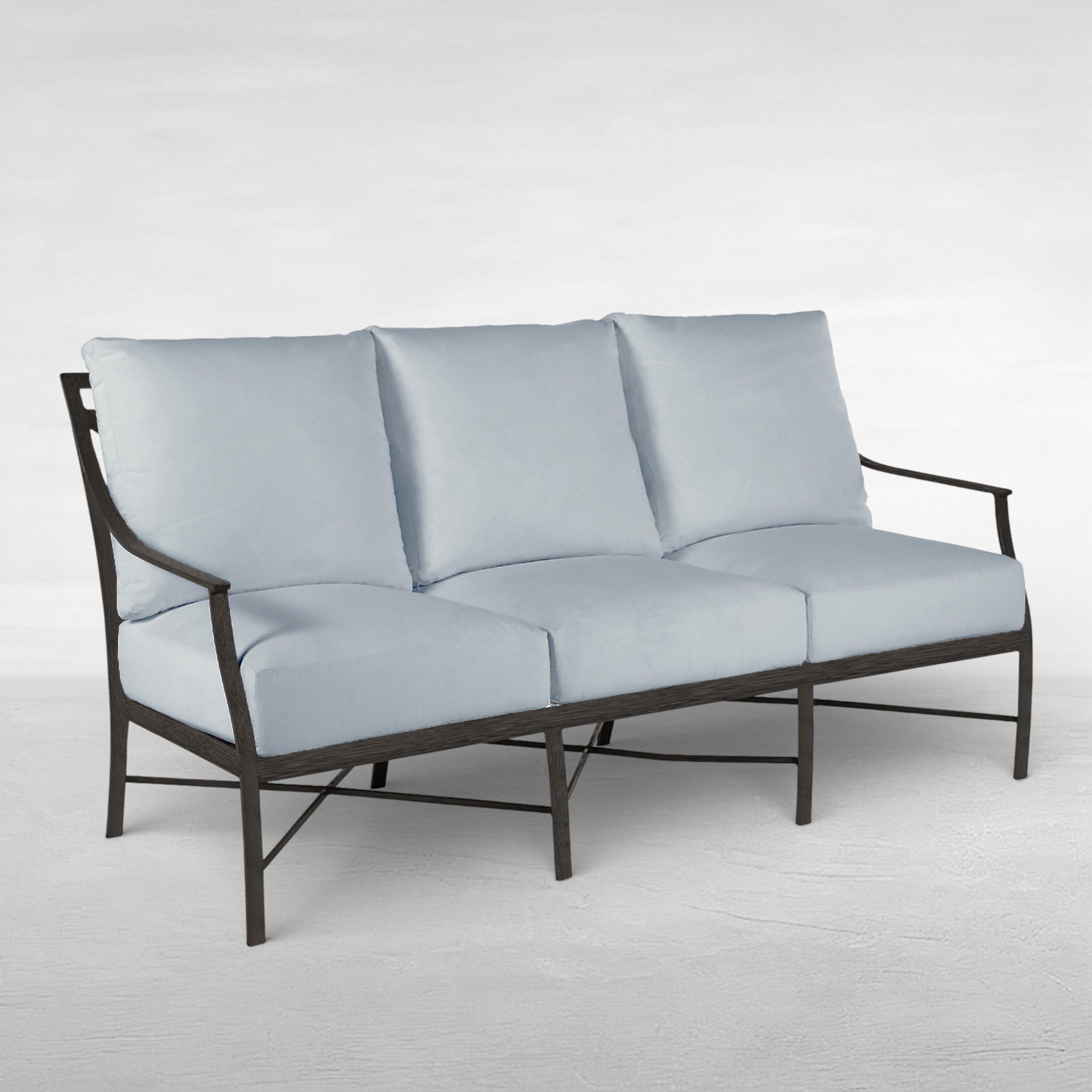 QS Monaco Sofa, Slate Gray-Linen Chambray