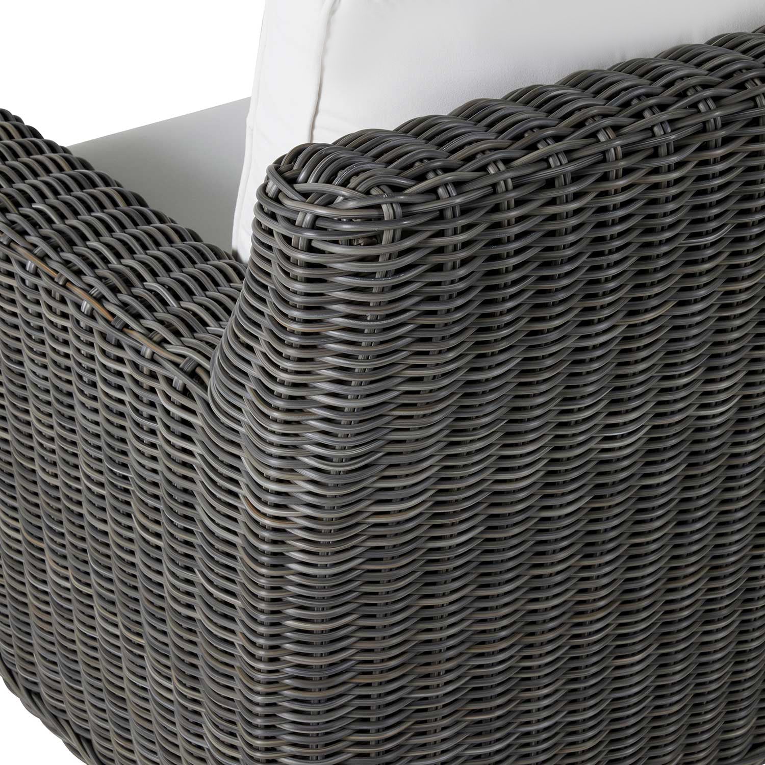 Rustic Resin Wicker Outdoor LAF Sectional Sofa