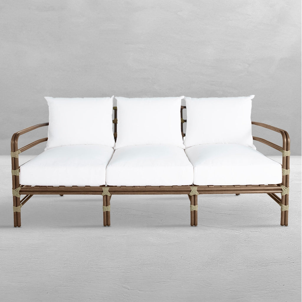 Malibu N-Dura Resin Wicker Outdoor High Back Sofa