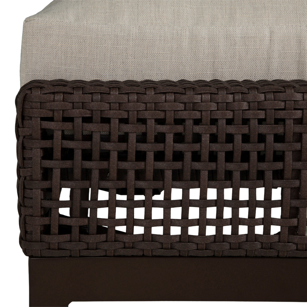Peninsula Wicker Outdoor Woven Ottoman