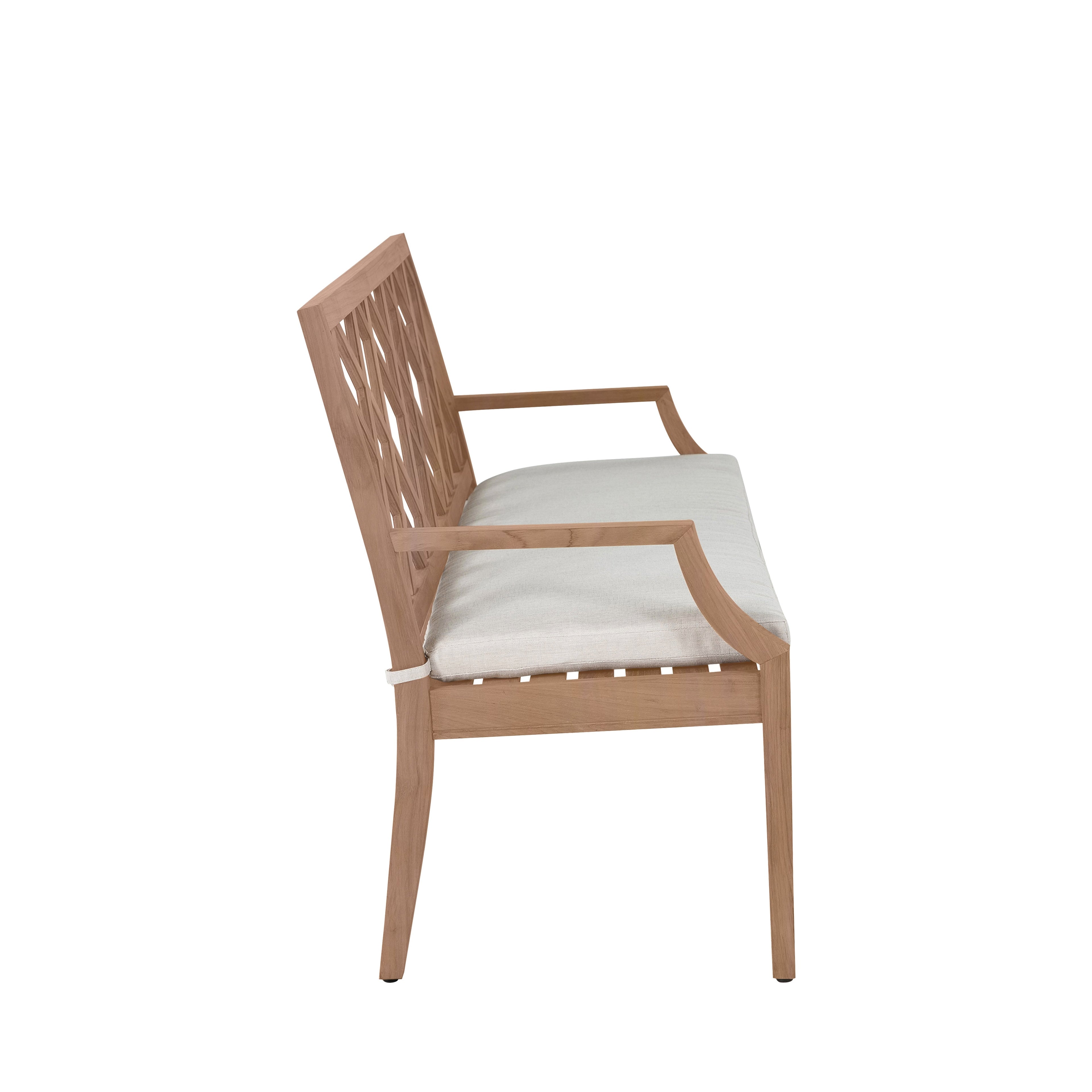 Haley Teak Outdoor Latticework Bench