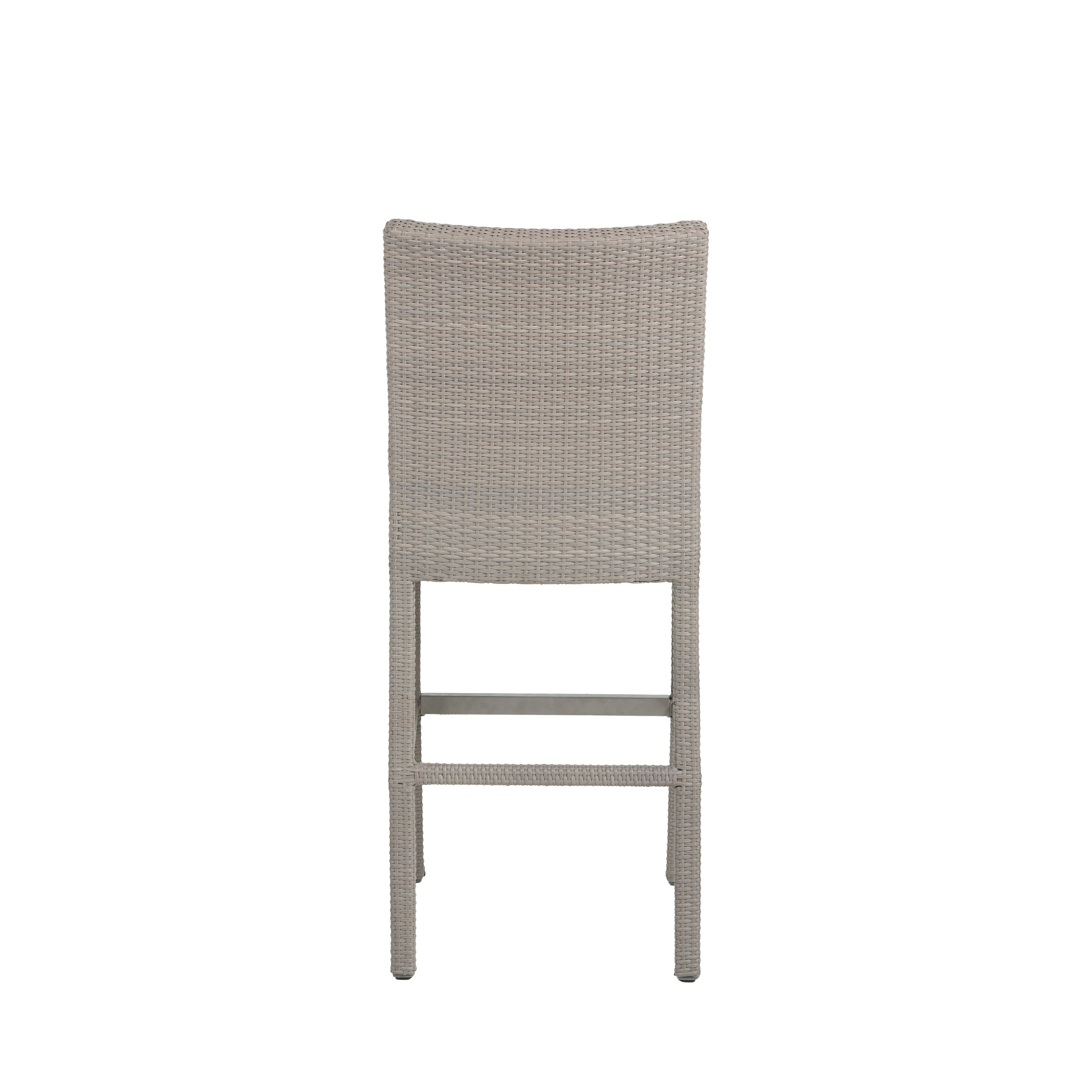Athena Woven Resin Wicker Outdoor Bar Stool