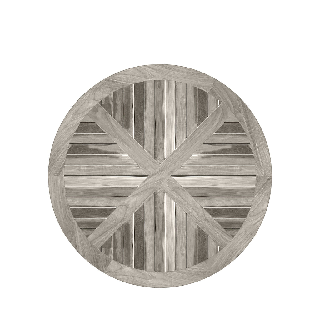 Lakeshore Teak Round Outdoor Pedestal Dining Table