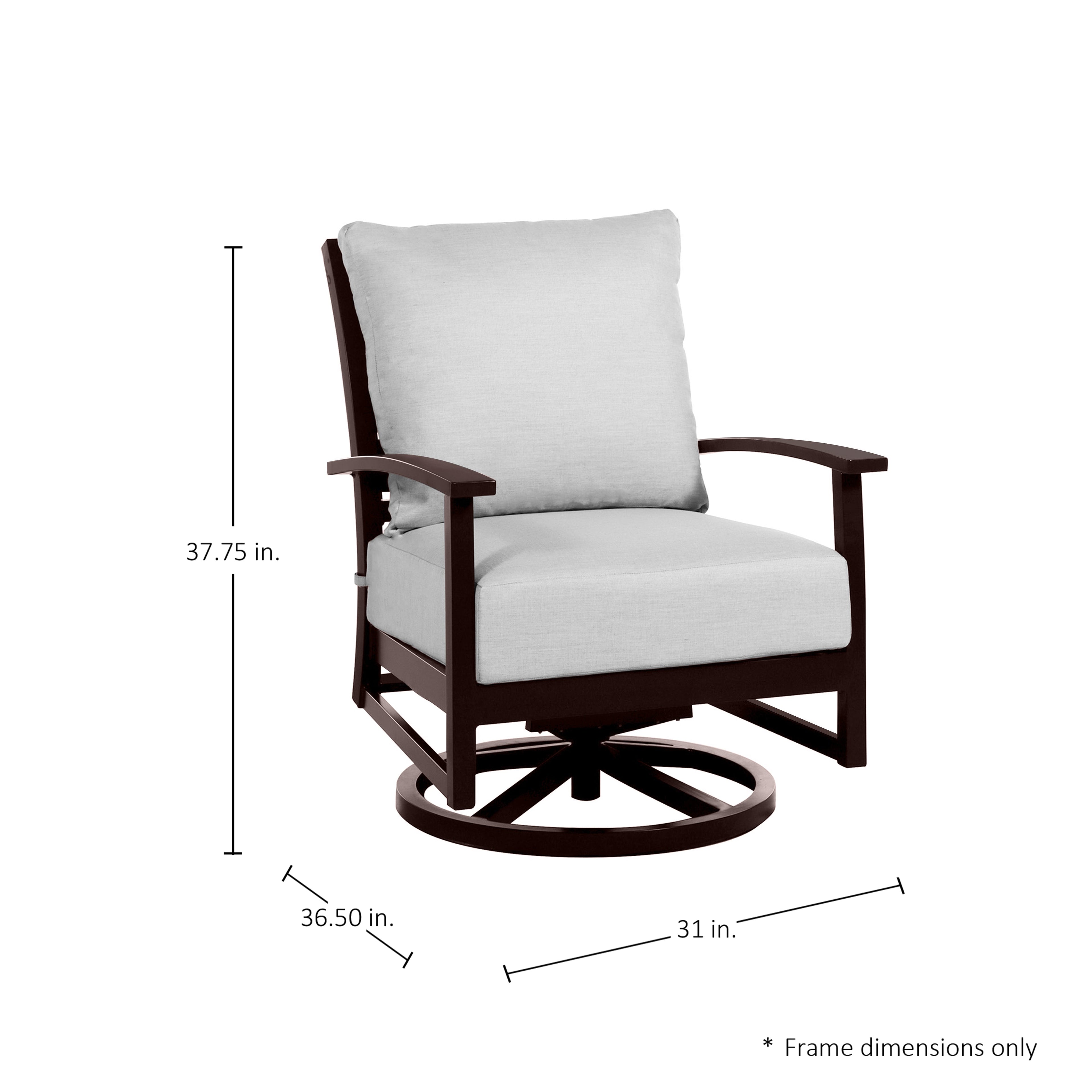 Charleston Aluminum Swivel Rocker Lounge Chair