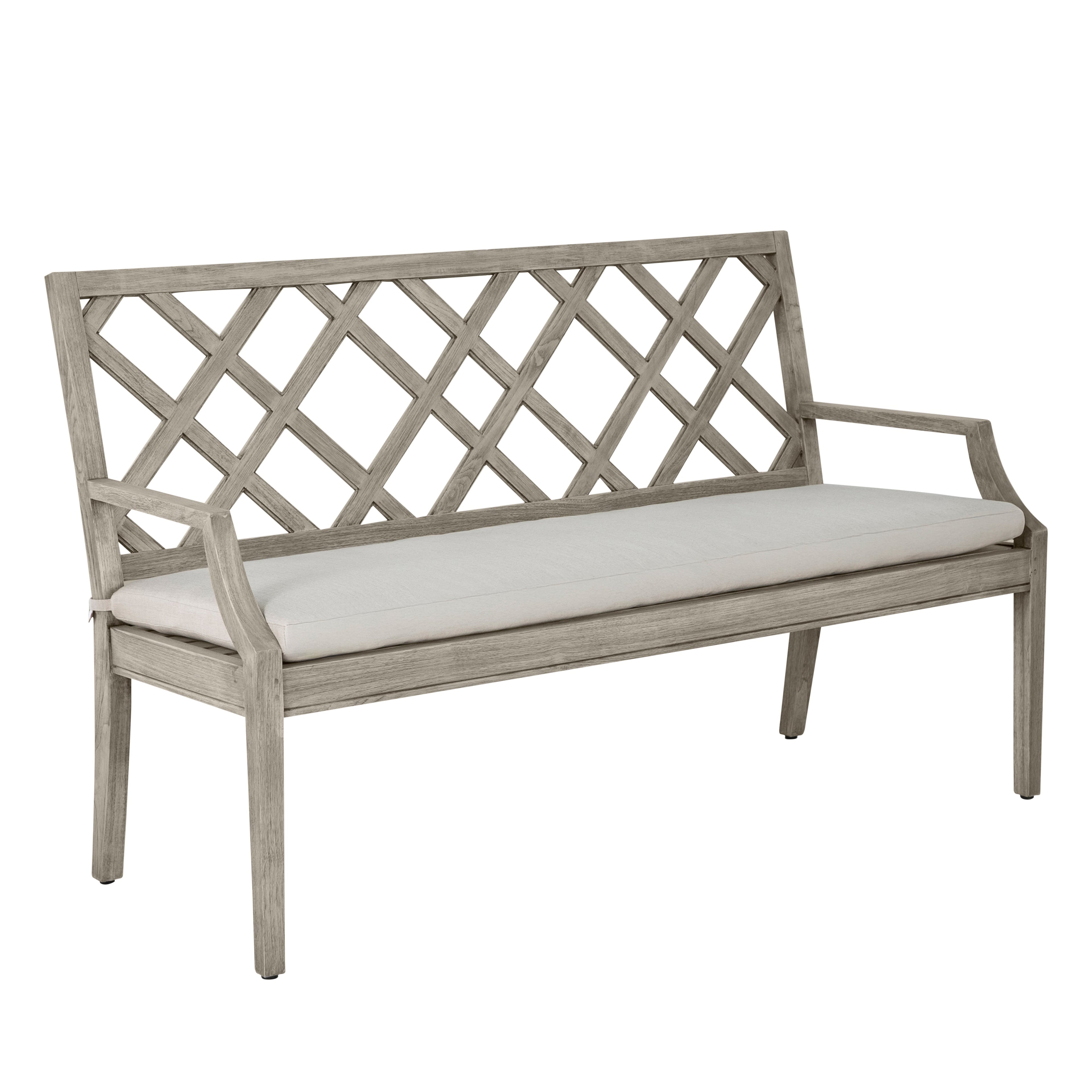 Haley Teak Outdoor Latticework Bench