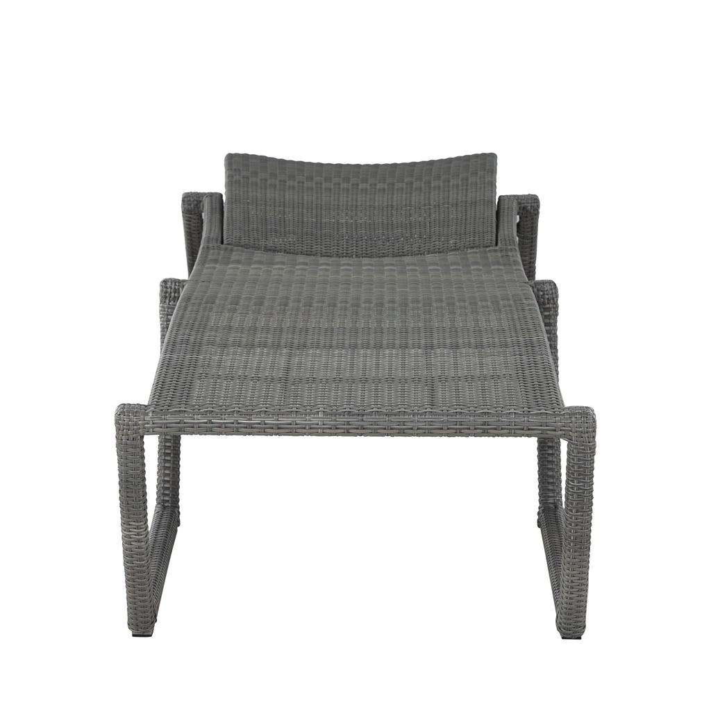 Skye Wicker Outdoor Armless Chaise Lounge