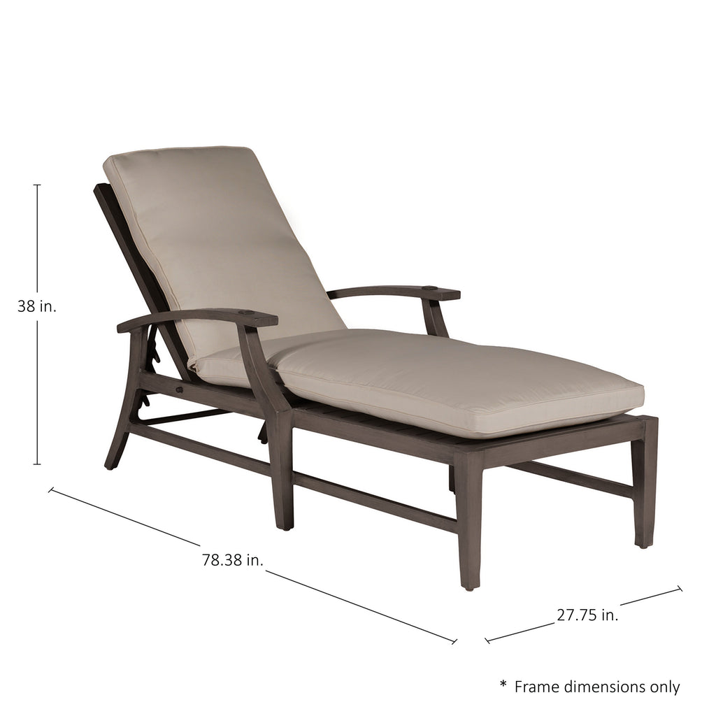 Croquet Aluminum Outdoor Chaise Lounge