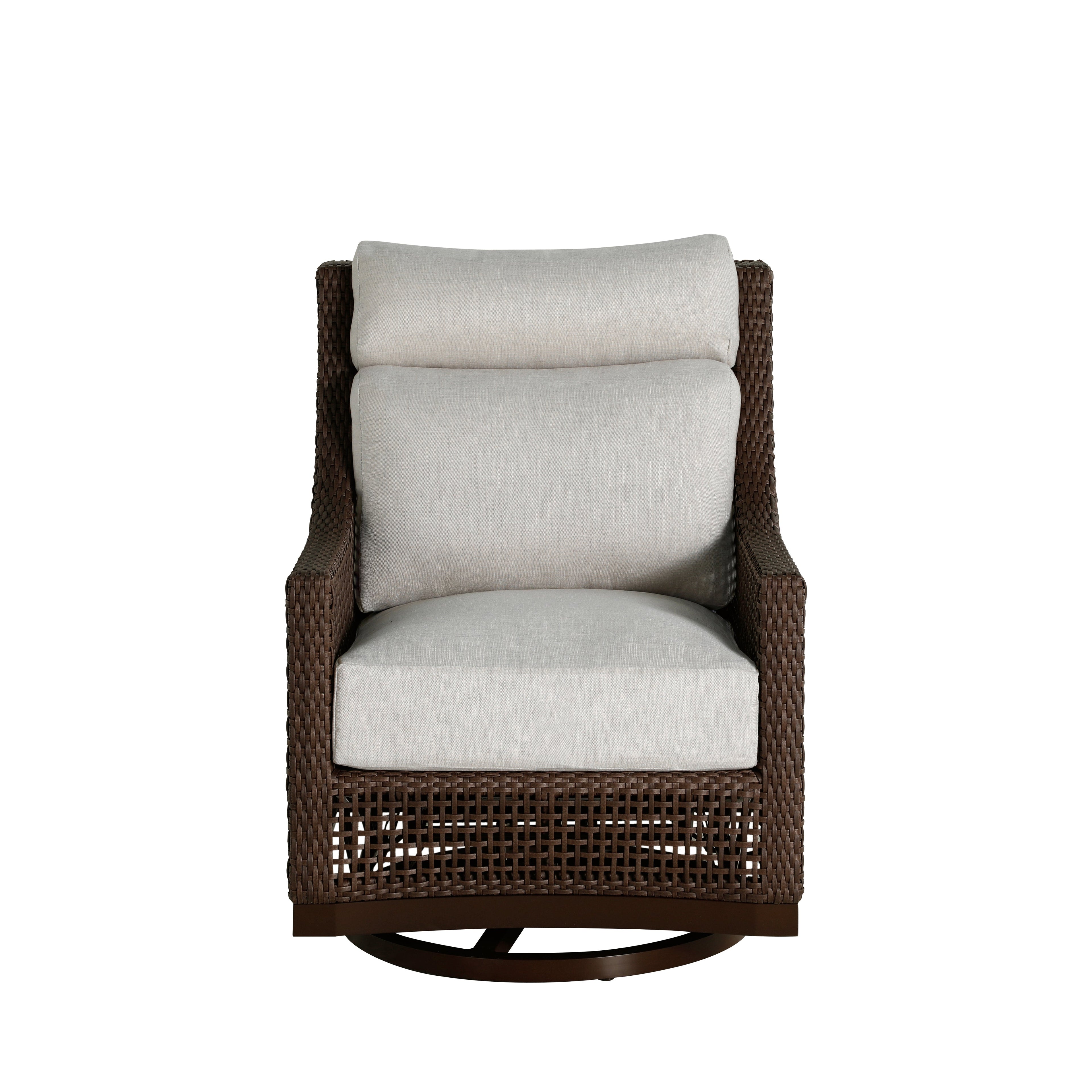 Peninsula Wicker Outdoor Swivel Glide Chair