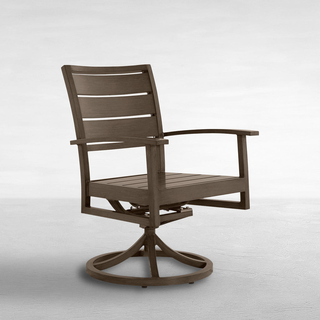 Charleston Aluminum Swivel Rocking Arm Chair