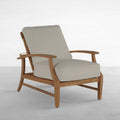 QS Croquet Teak Recliner, Natural Teak-Linen Dove