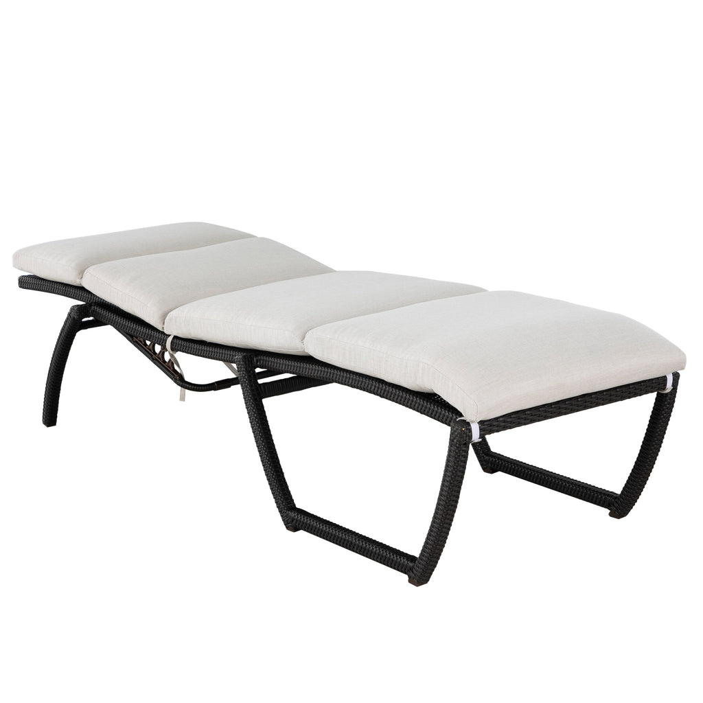 Skye Wicker Outdoor Armless Chaise Lounge