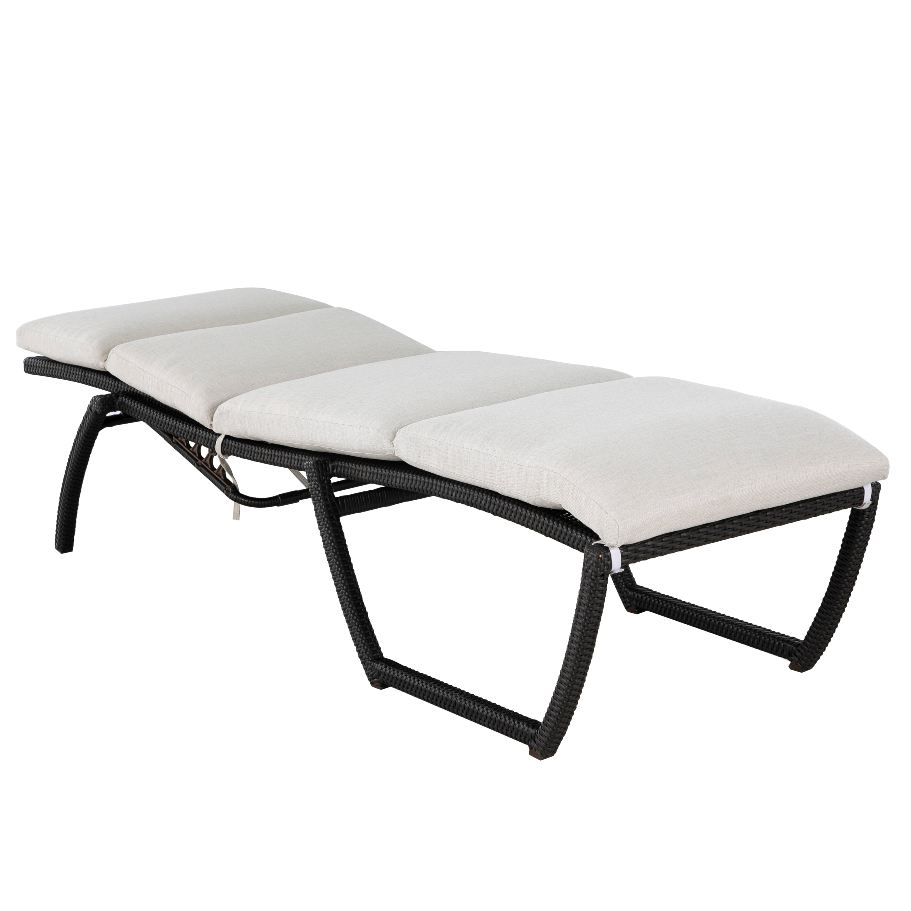Skye Wicker Outdoor Armless Chaise Lounge