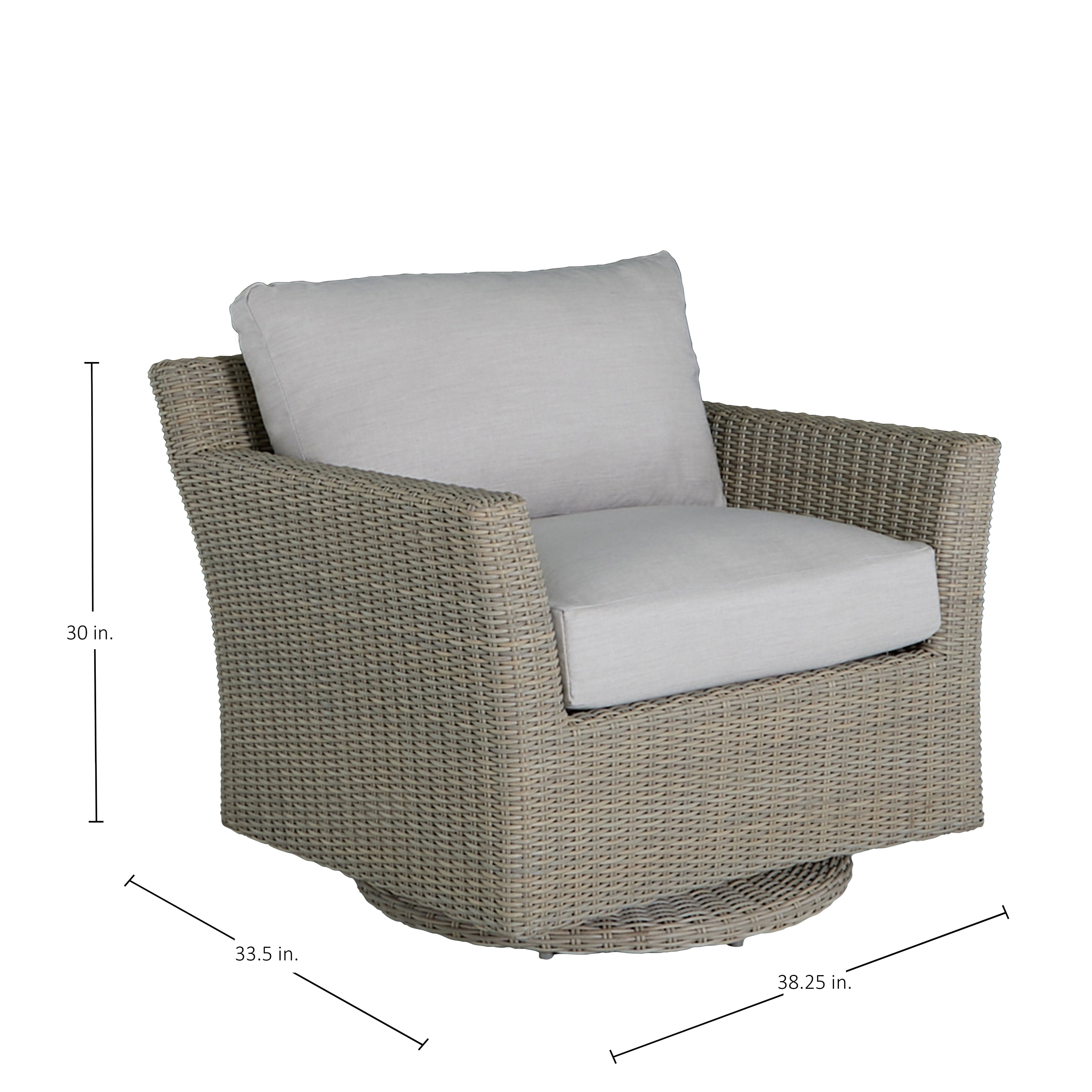 Club Woven Resin Wicker Swivel Glider Chair