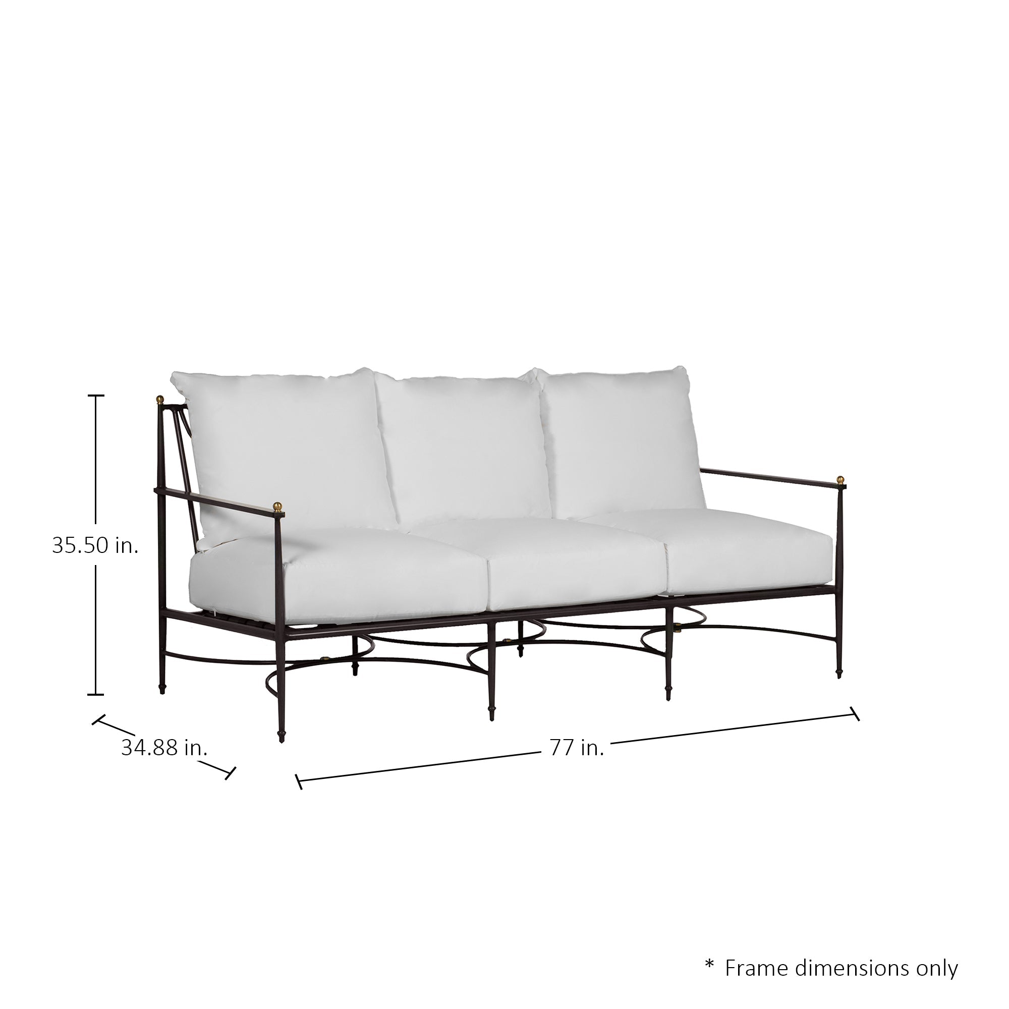 Roma Aluminum Outdoor Sofa
